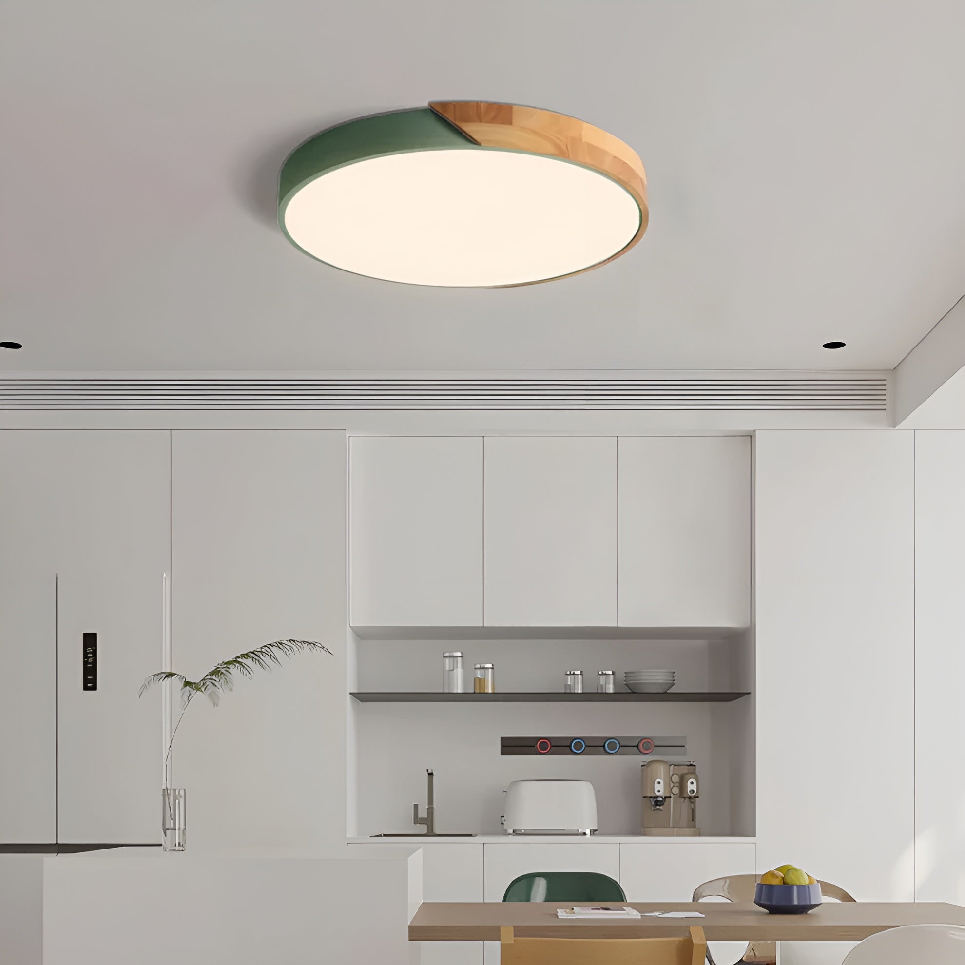 Delora – Scandinavian Wooden LED Ceiling Lamp with Minimalist Modern Light