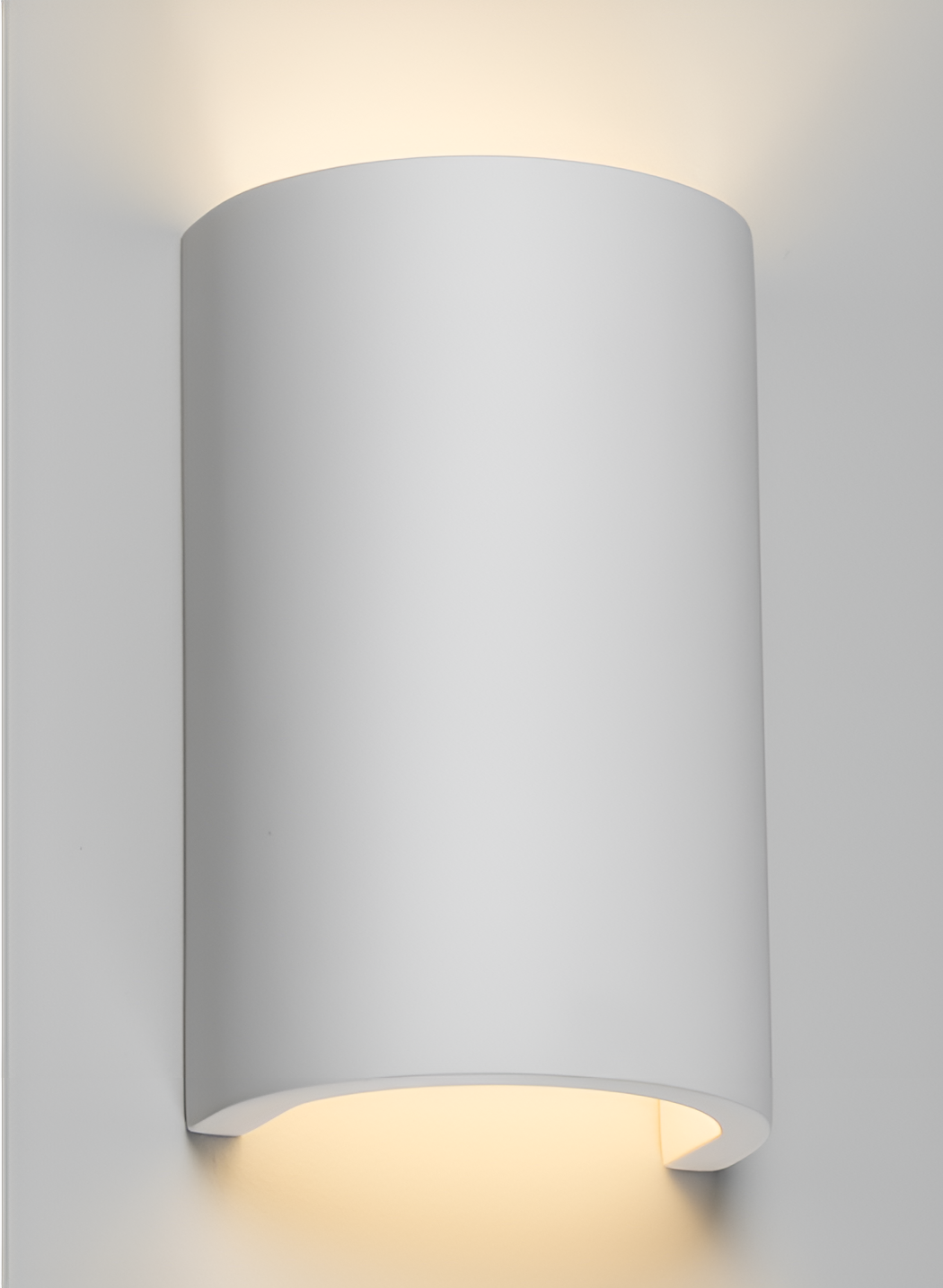 LumiArc – Parkes Paintable Plaster Wall Light with Modern Up Down Glow