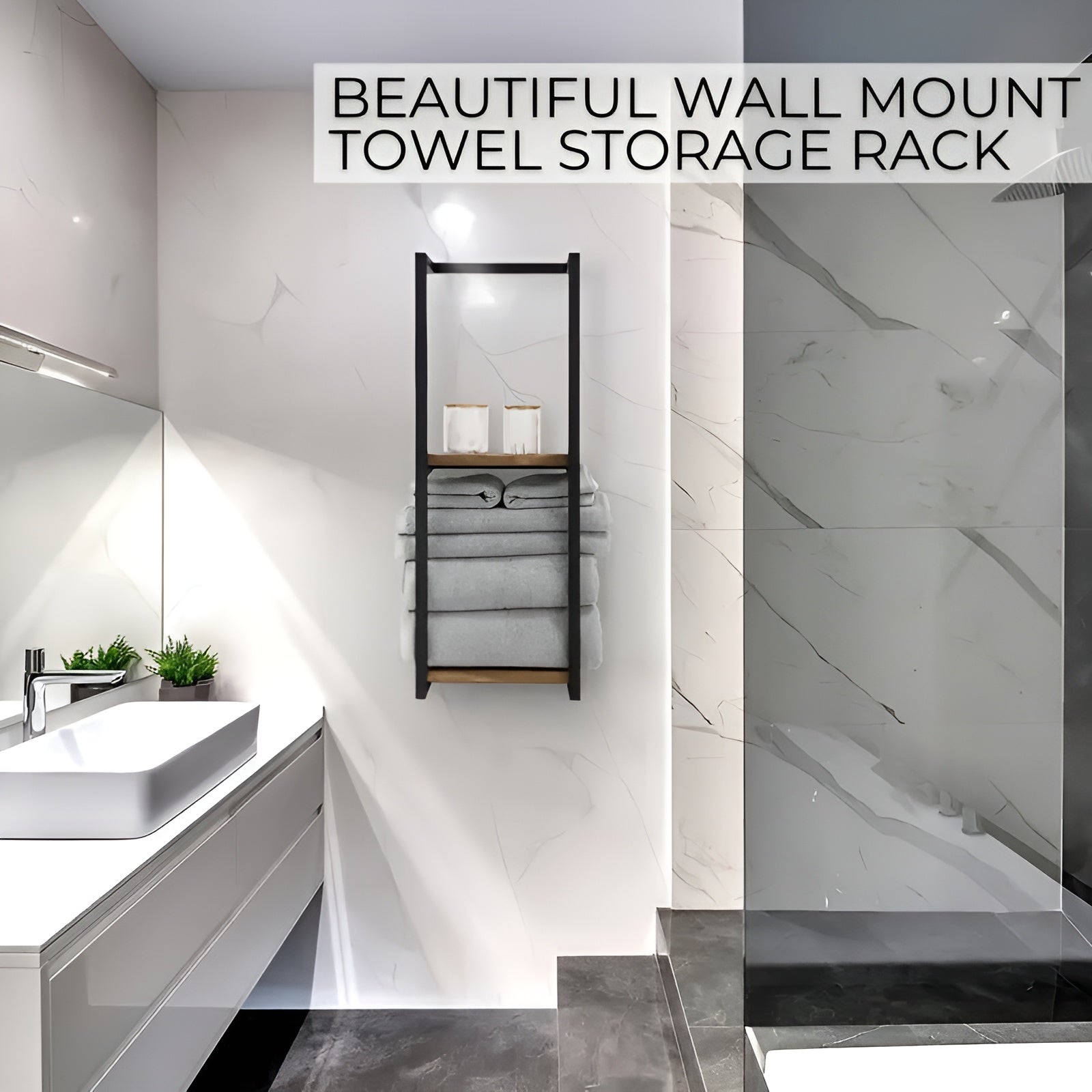 TidySpace – Space-Saving Towel Rack for a Stylish and Organized Bathroom