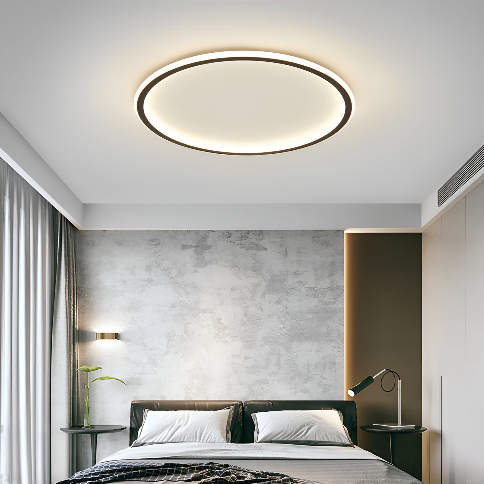 Lunarelle – Scandinavian Round Ceiling Lamp Minimalist LED Fixture