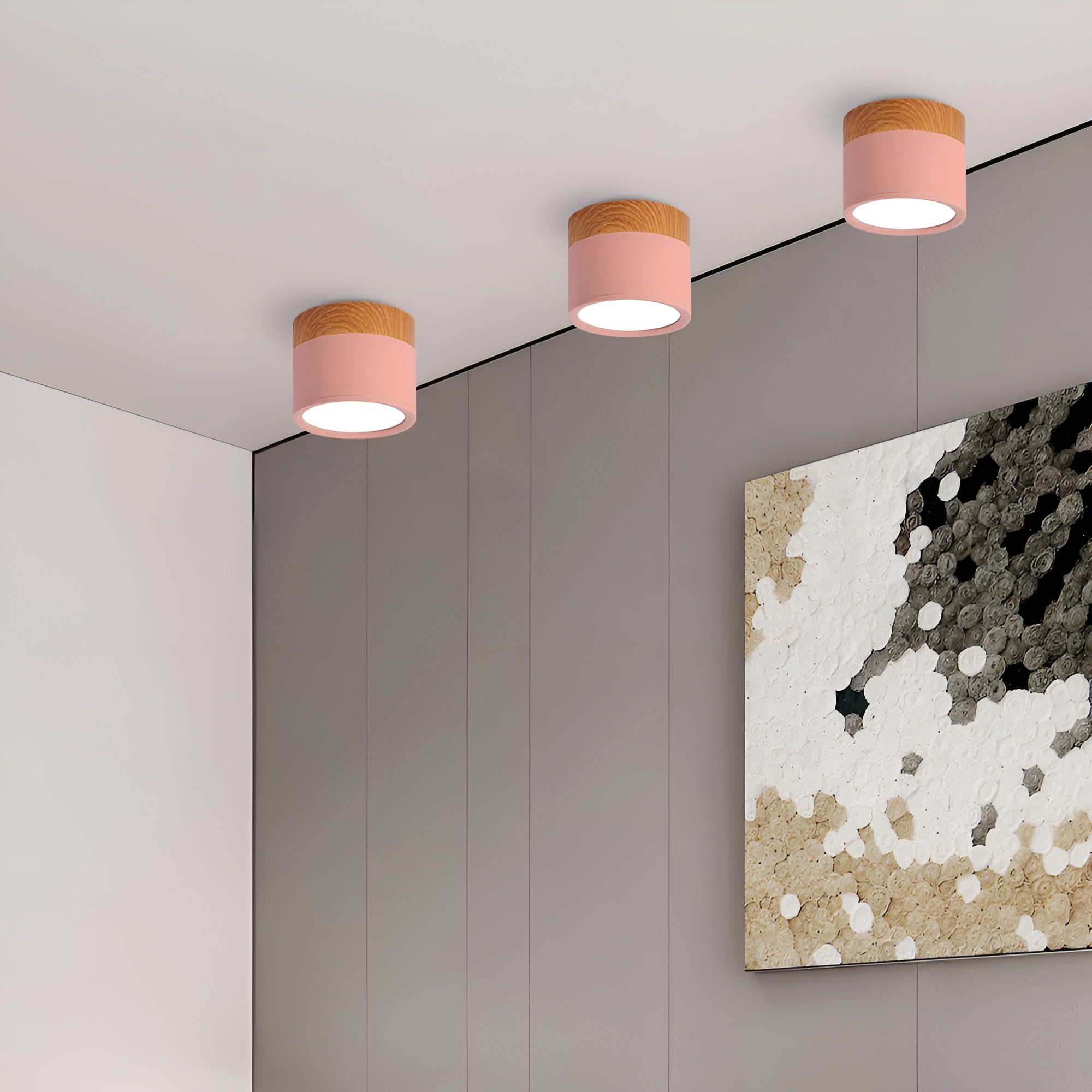 LumiCyl – Cylinder Flush Ceiling Light with Modern Minimalist LED Space-Saving Lighting