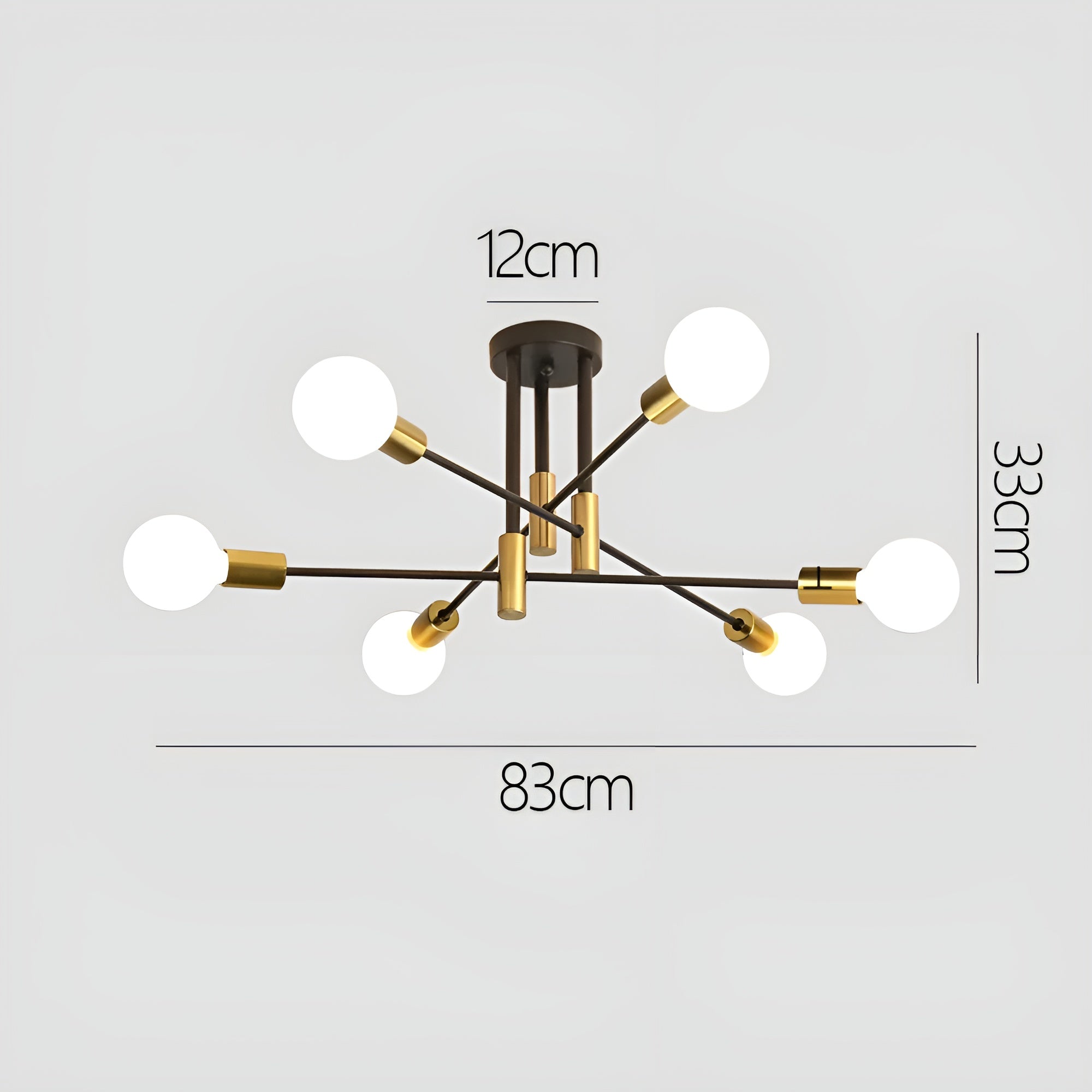 NoirLux – Nordic Ceiling Light Matte Black Modern Fixture for Dining Bedroom or Living Room