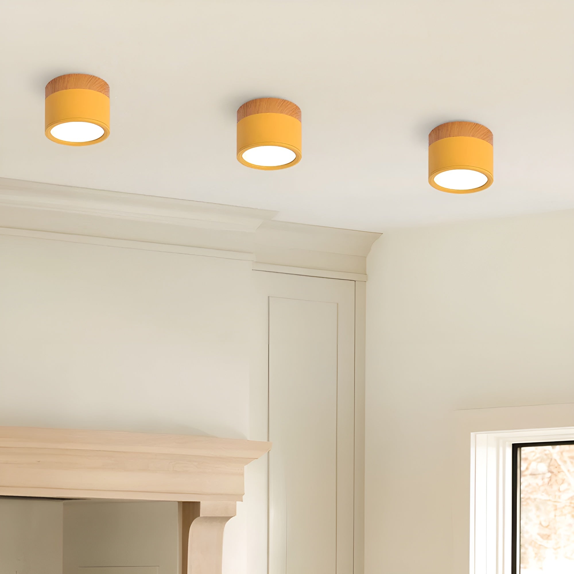 LumiCyl – Cylinder Flush Ceiling Light with Modern Minimalist LED Space-Saving Lighting