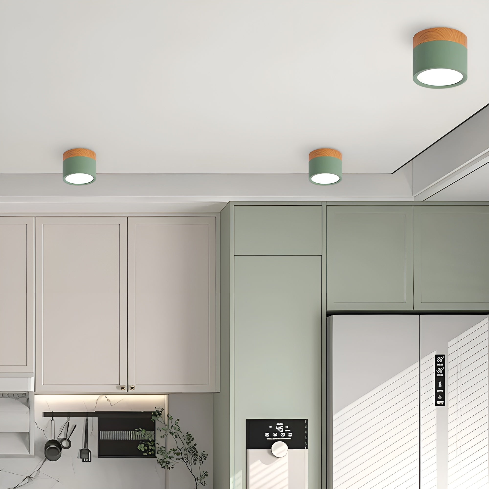 LumiCyl – Cylinder Flush Ceiling Light with Modern Minimalist LED Space-Saving Lighting