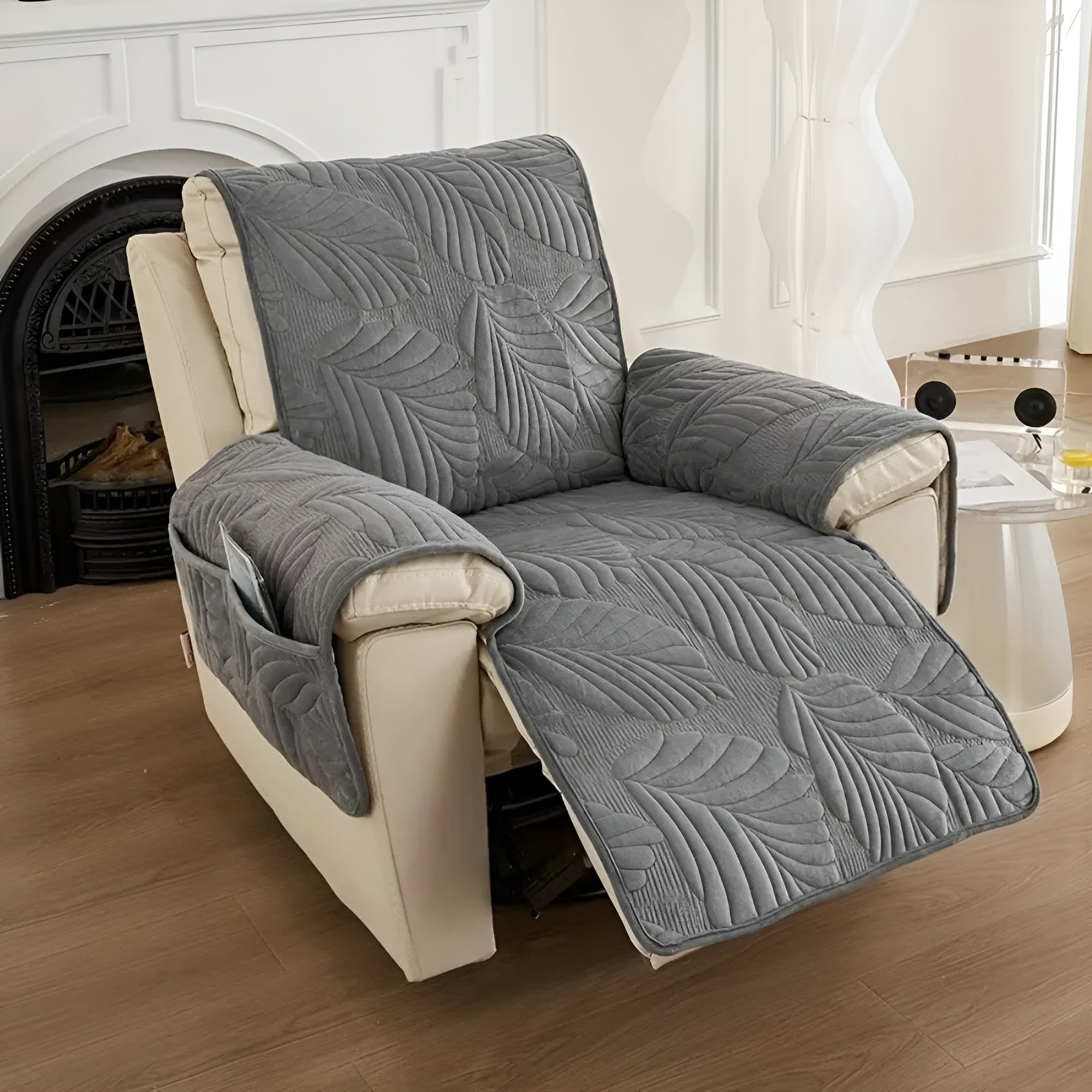 LeafHaven - Verdant Leaf Recliner Cover Anti-Slip Washable Protector