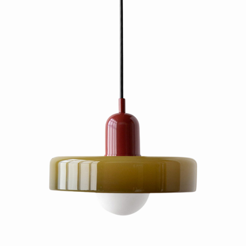 Radiant Bloom – Bauhaus Inspired Stained Glass Pendant Light