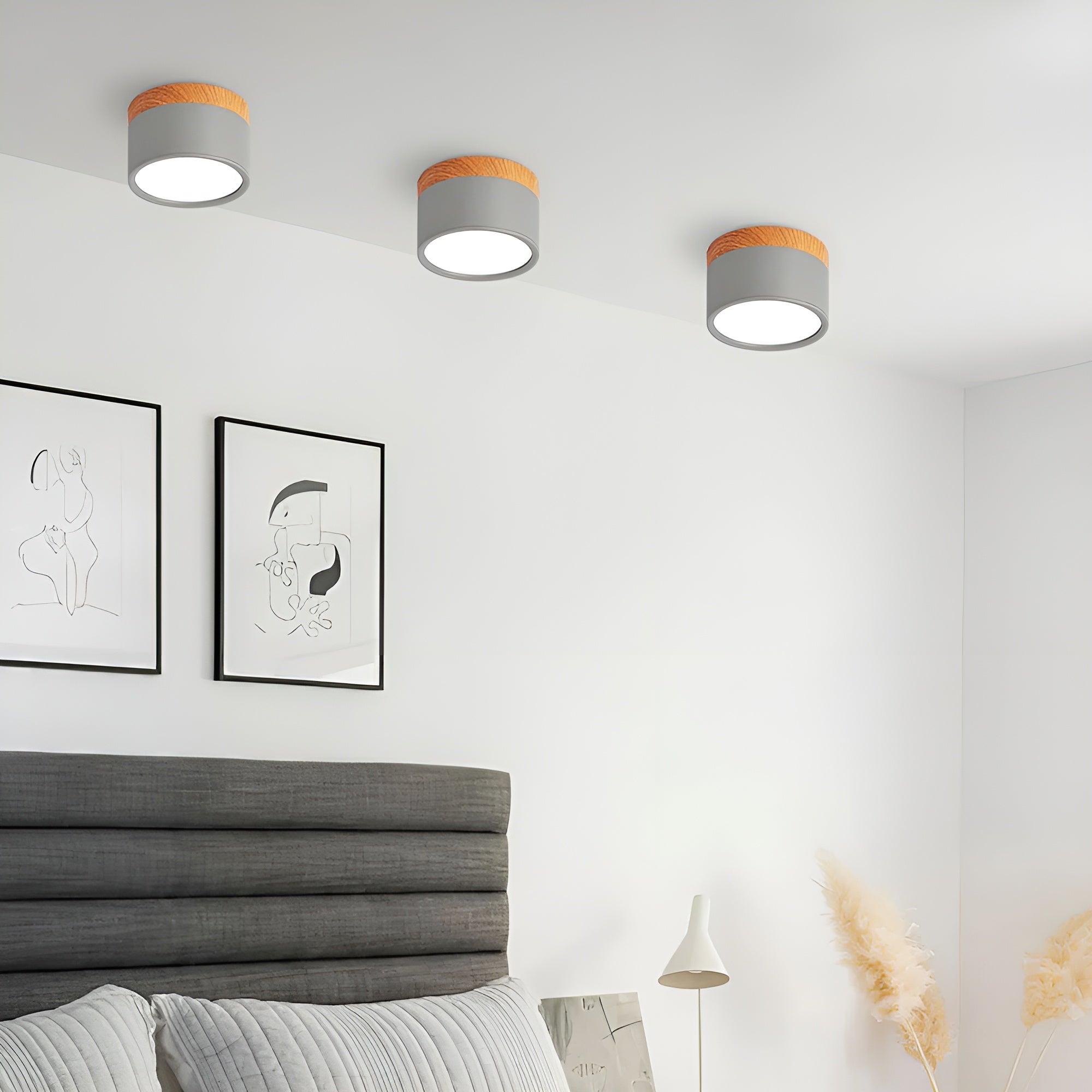 LumiCyl – Cylinder Flush Ceiling Light with Modern Minimalist LED Space-Saving Lighting