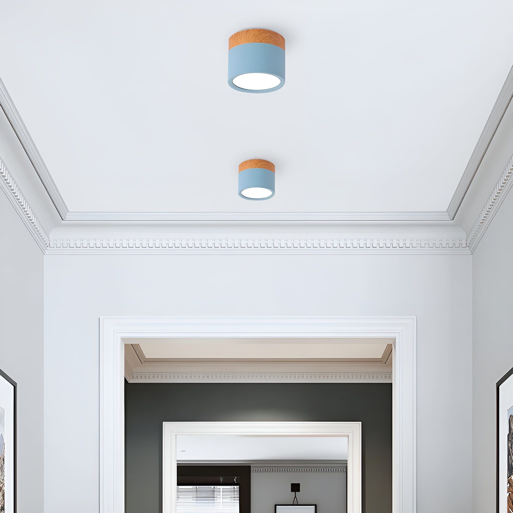 LumiCyl – Cylinder Flush Ceiling Light with Modern Minimalist LED Space-Saving Lighting