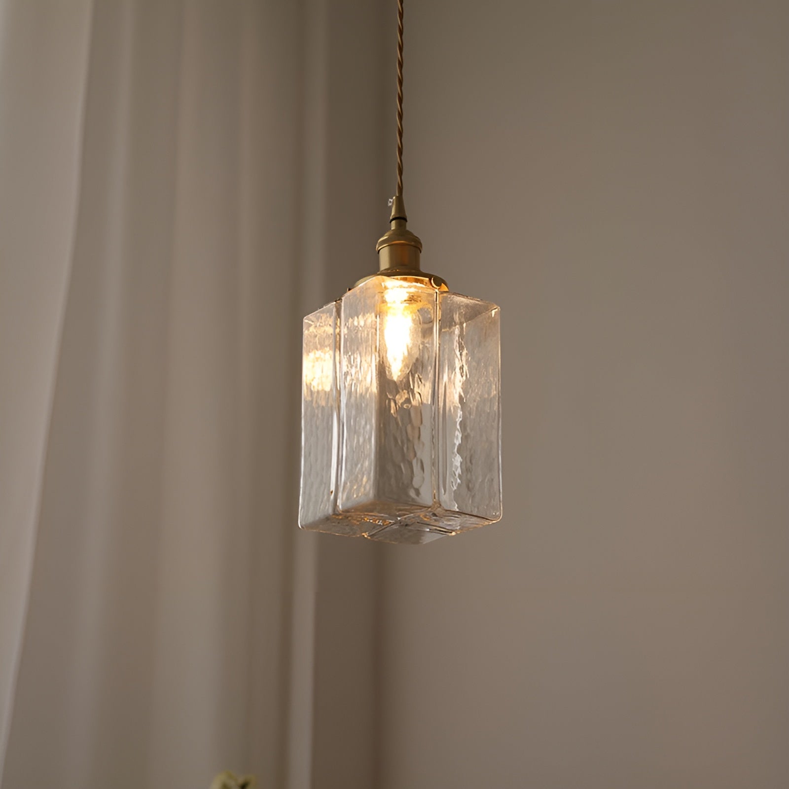 Glowrelic – Glass Pendant Lamp for Dining Table Vintage Clear Light