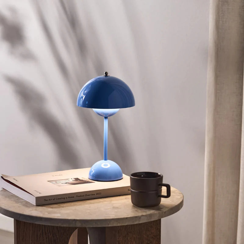 GlowMist – Waterproof rechargeable wireless LED table lamp with touch dimming for indoor and outdoor use