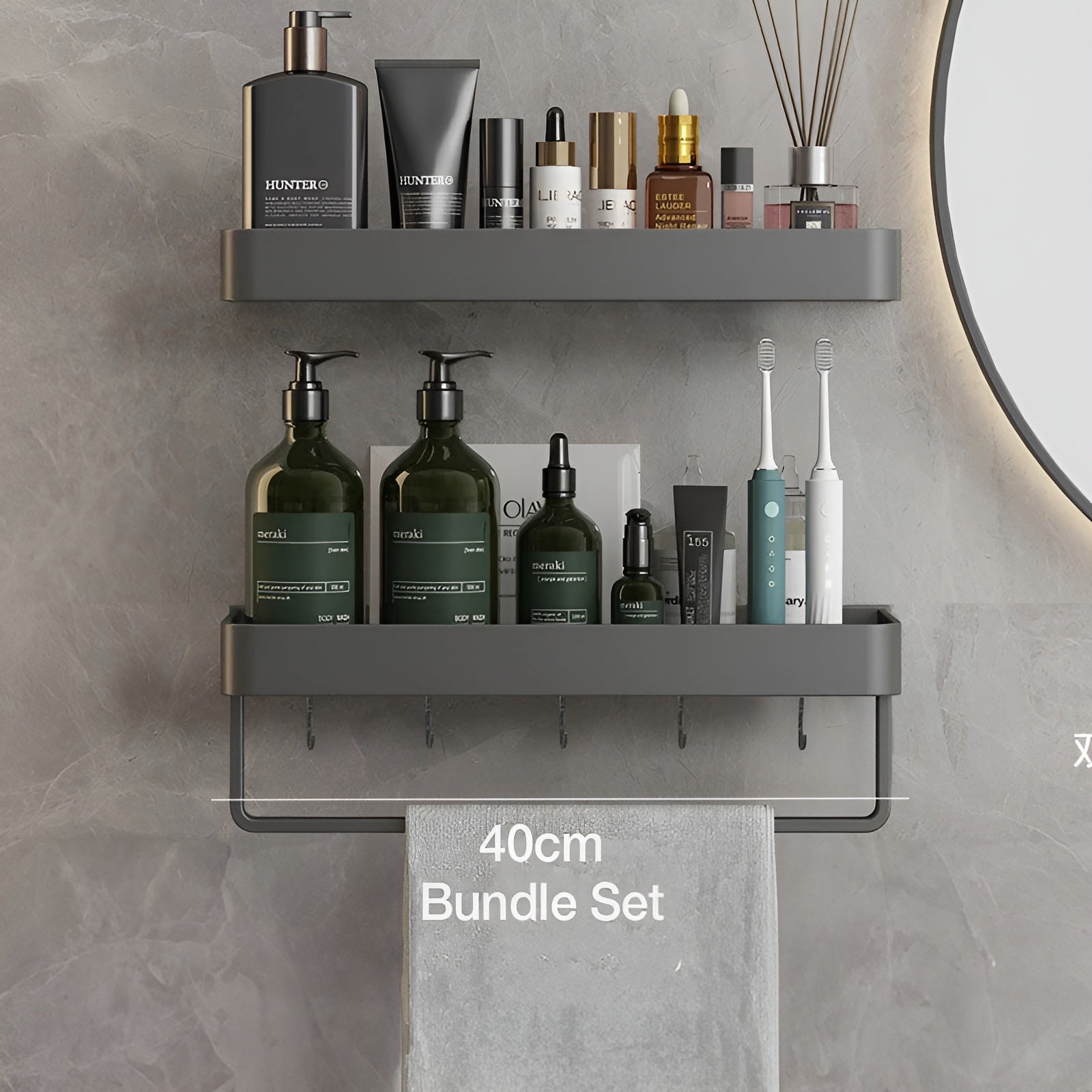 LumiShelf – Elegant Wall Shelf for an Organized Bathroom Interior