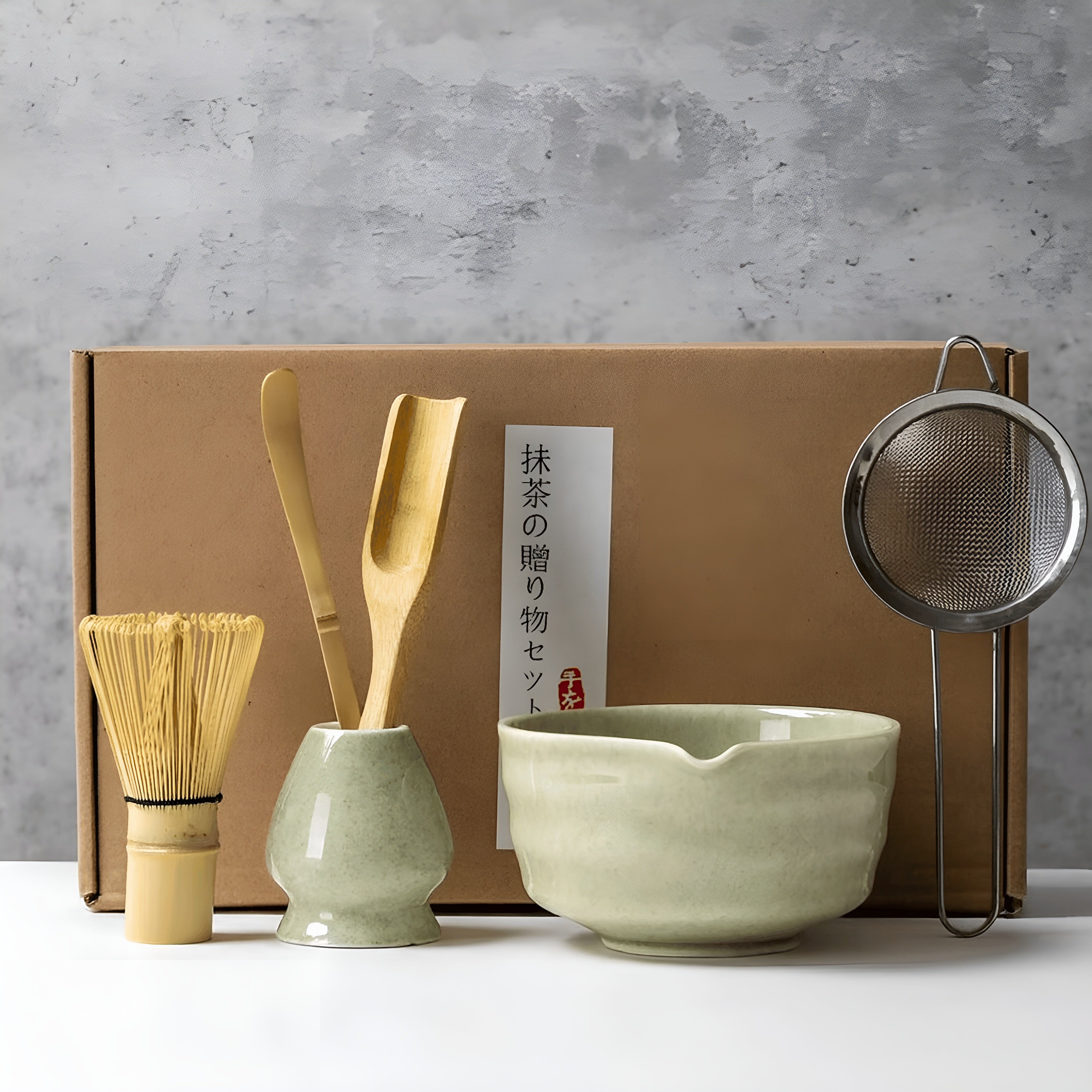 Zenmori – Matcha Tea Set with Ceramic Bowl and Bamboo Tools for Ritual Use