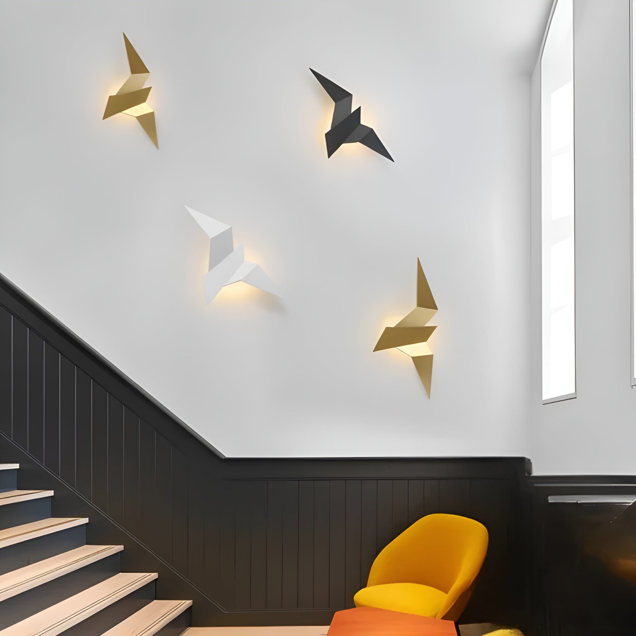 OrigamiGlow – Origami Wall Lamp Modern Sculptural LED Wall Light for Home