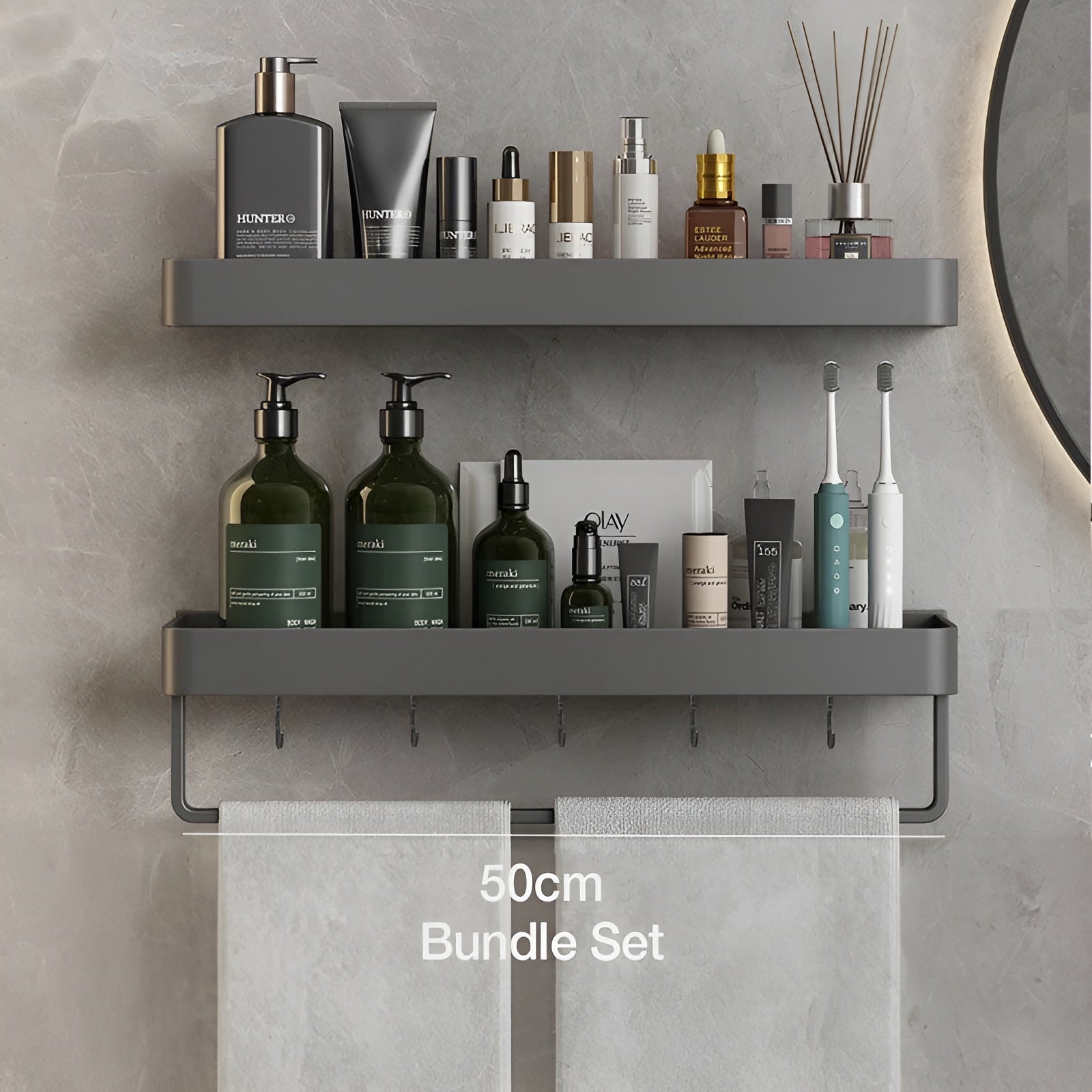 LumiShelf – Elegant Wall Shelf for an Organized Bathroom Interior