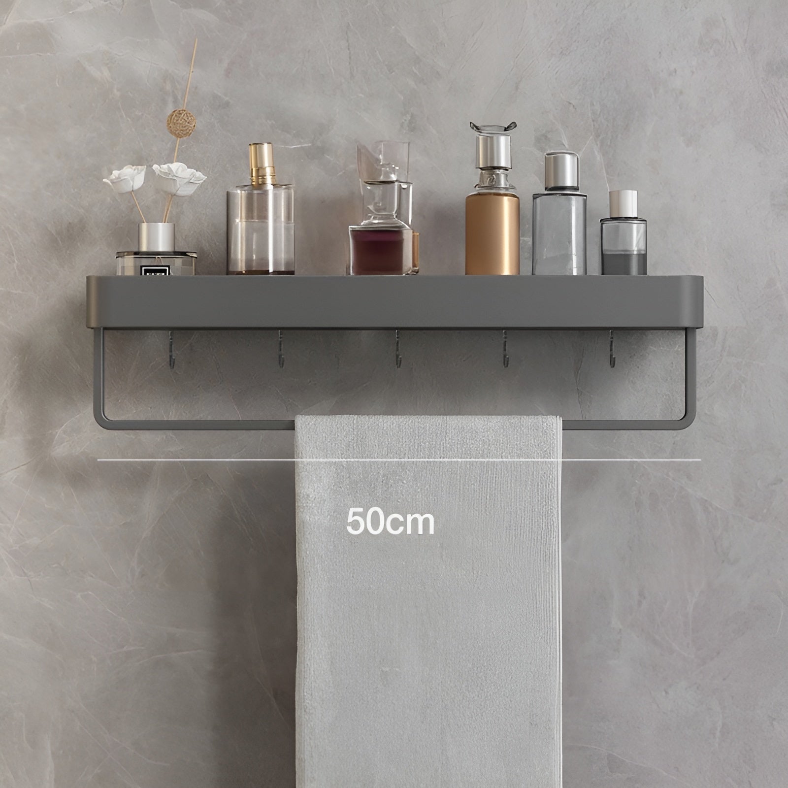 LumiShelf – Elegant Wall Shelf for an Organized Bathroom Interior