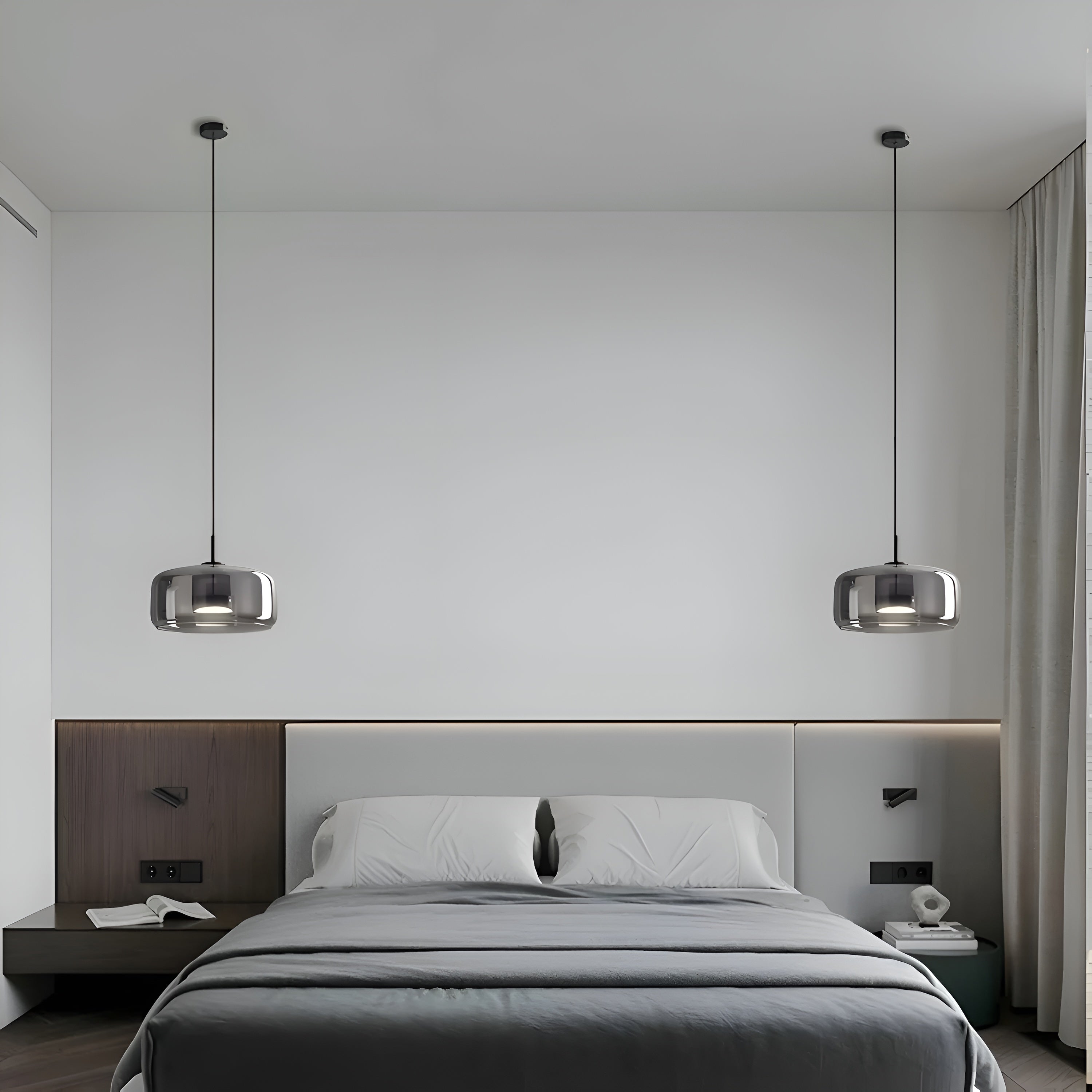 HaloGlow – Trio Ceiling Lamp with Modern Pendant LED Glass Light Fixture