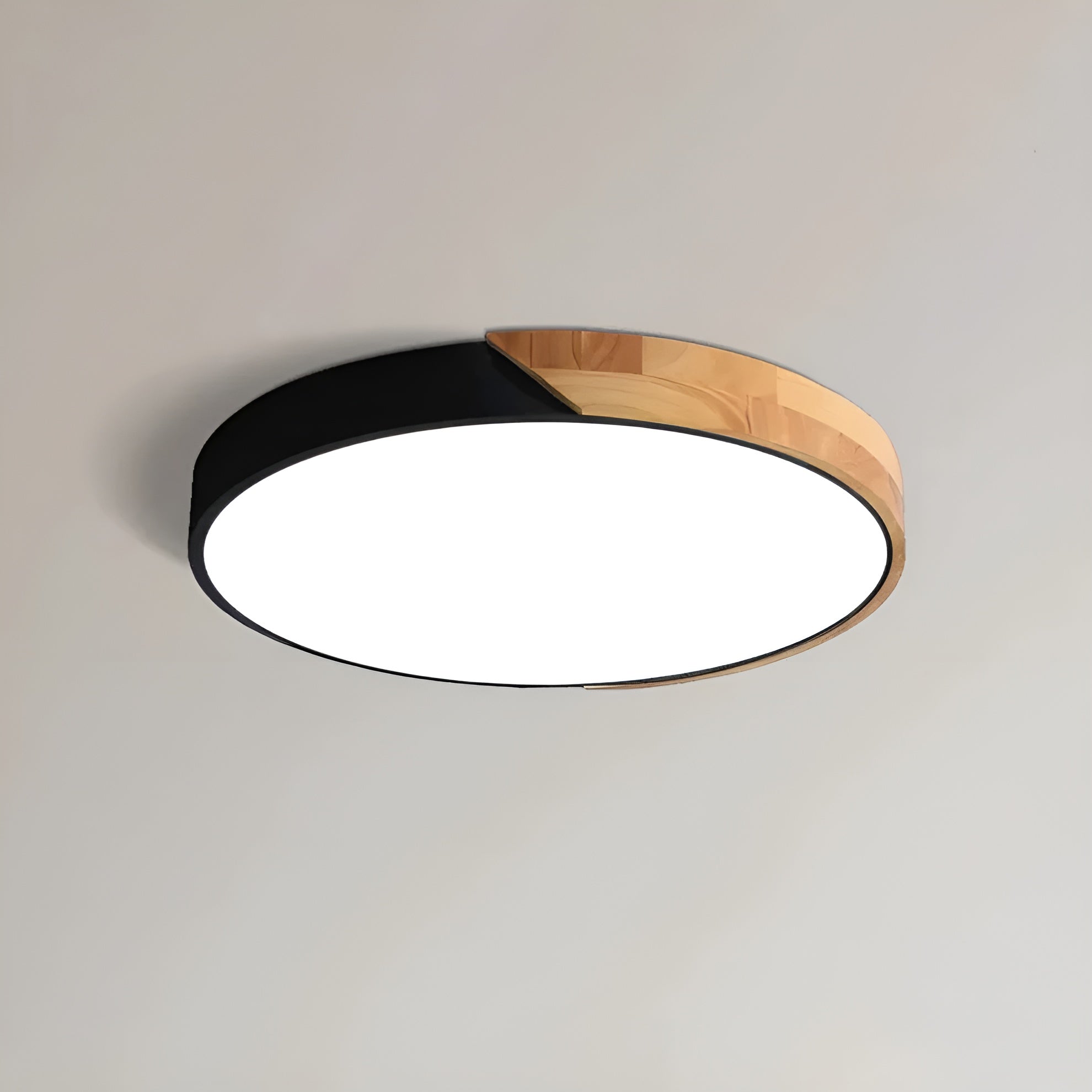 Delora – Scandinavian Wooden LED Ceiling Lamp with Minimalist Modern Light