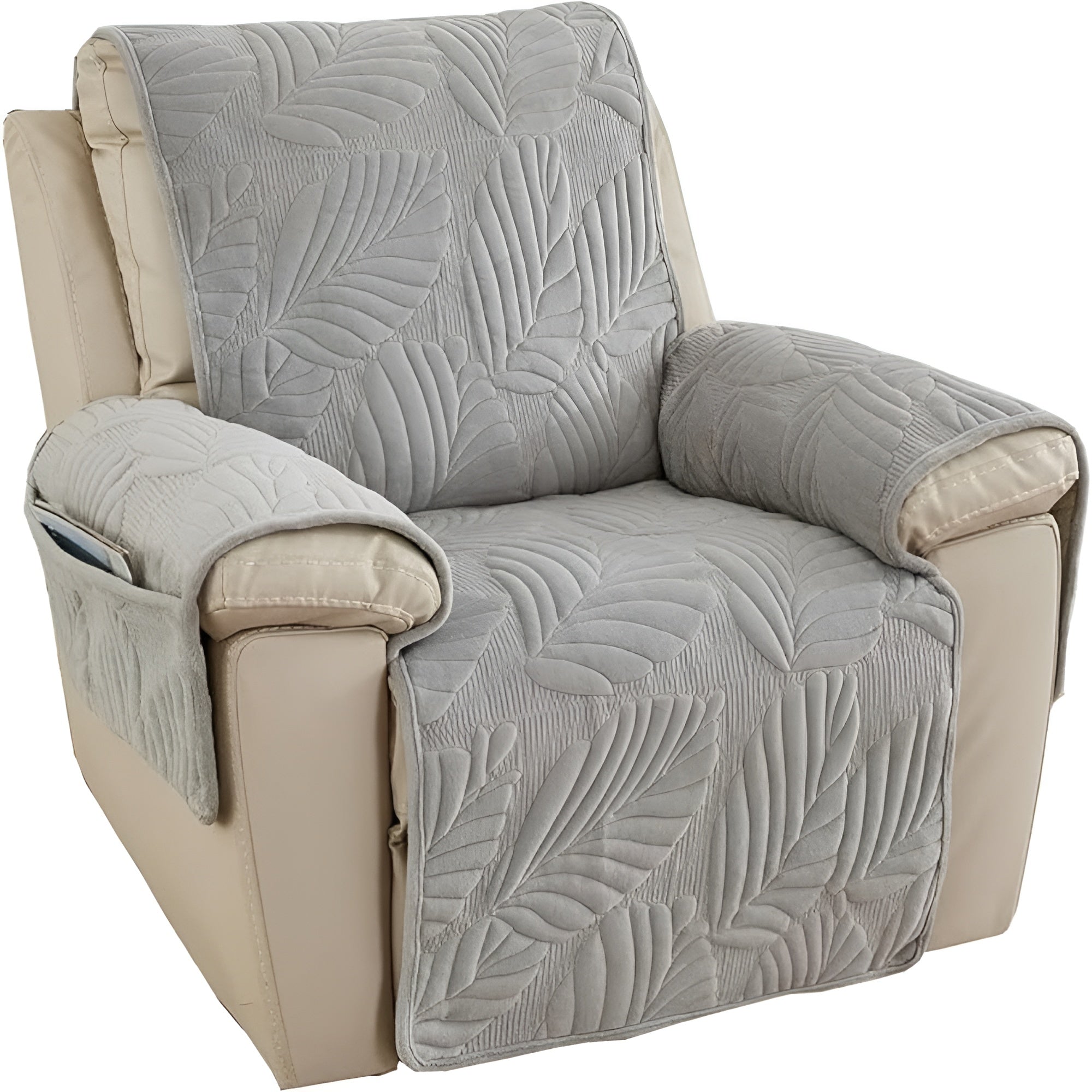 LeafHaven - Verdant Leaf Recliner Cover Anti-Slip Washable Protector