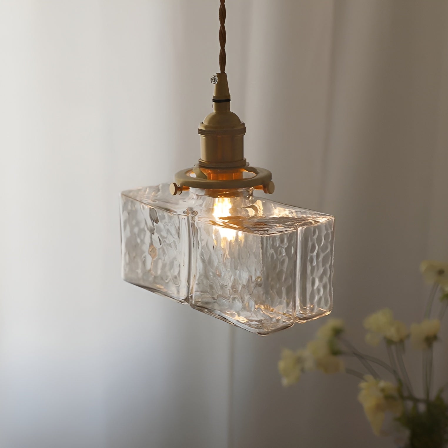 Glowrelic – Glass Pendant Lamp for Dining Table Vintage Clear Light