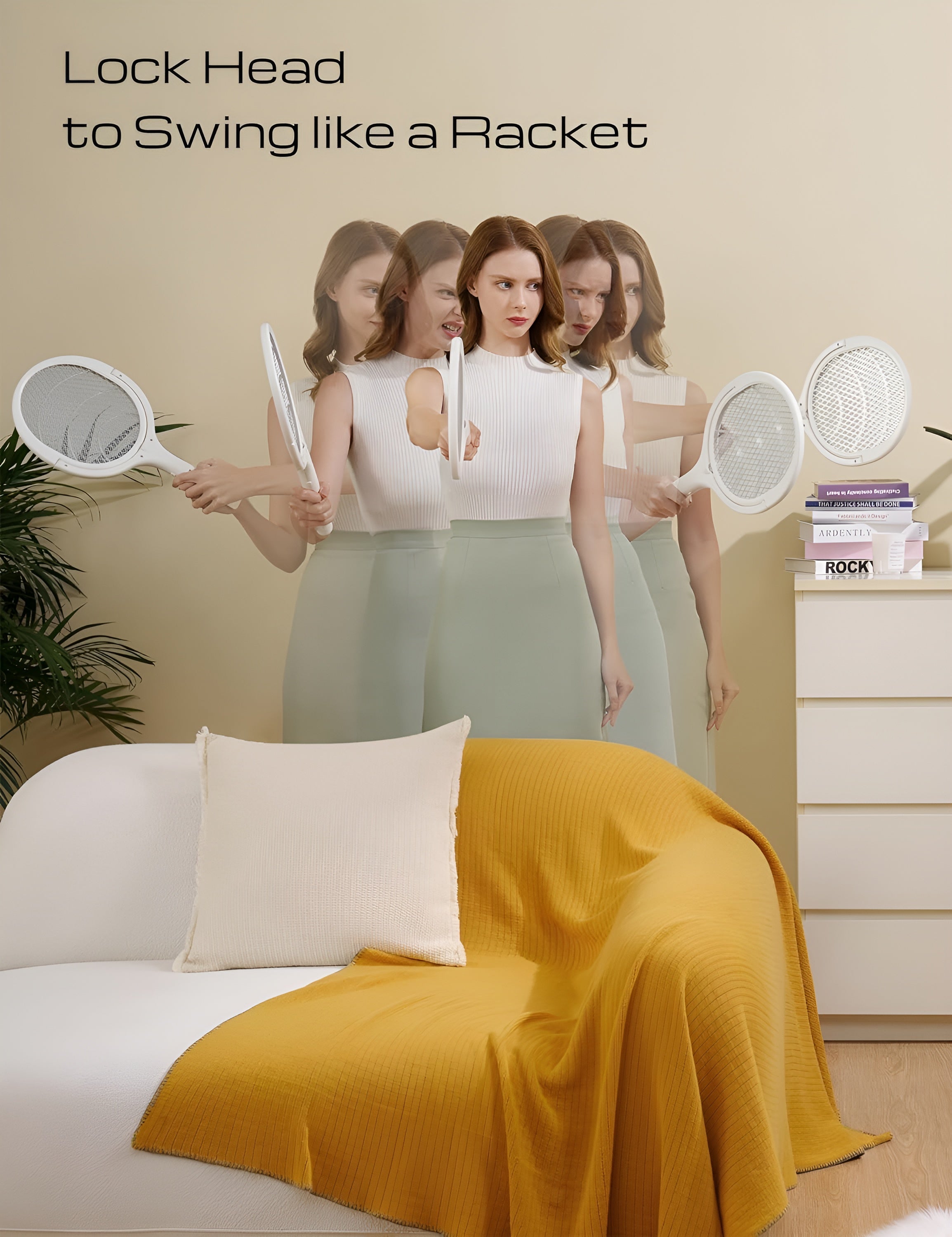 Zapnix – Flexible Rechargeable Electric Fly Swatter with Rotating Head