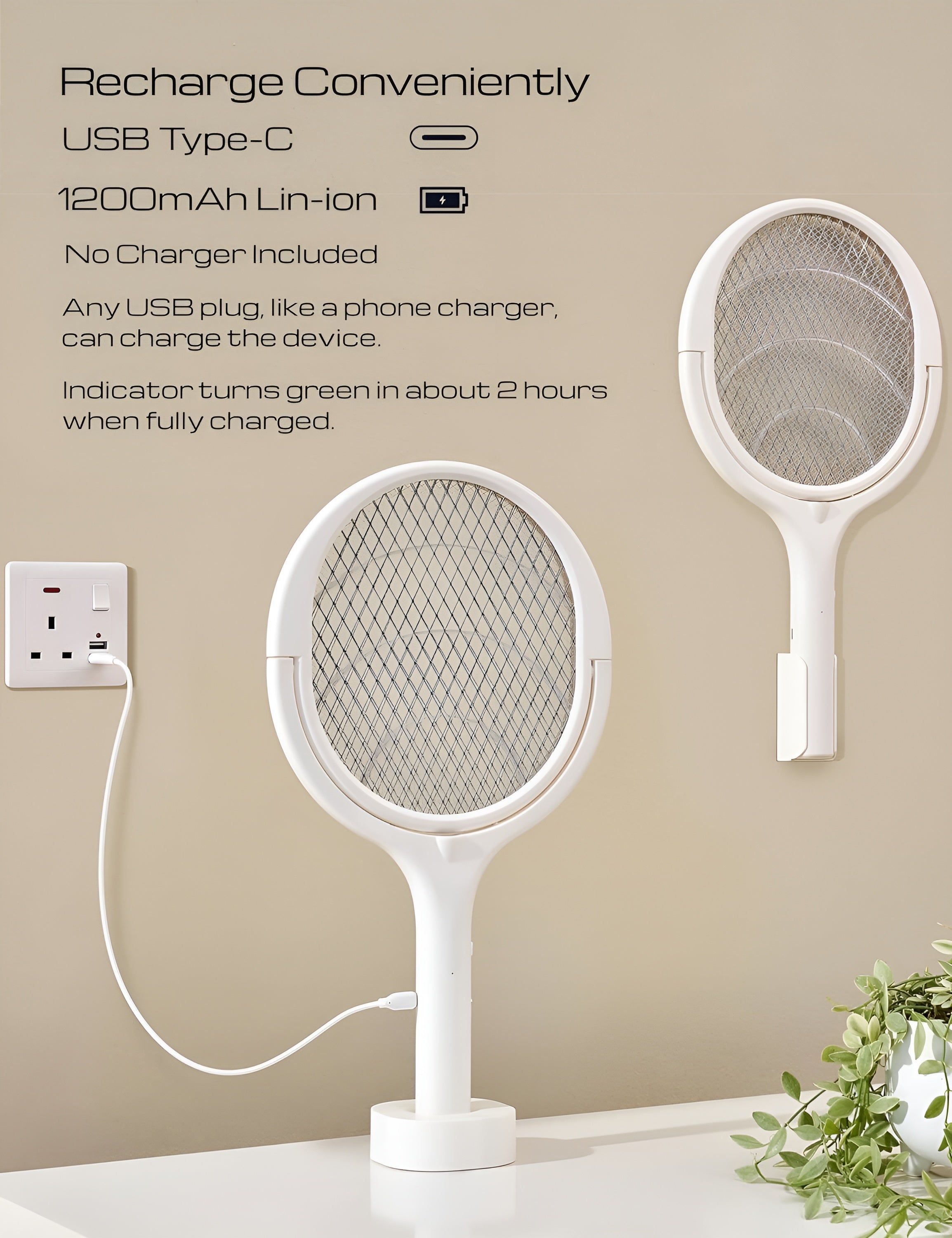 Zapnix – Flexible Rechargeable Electric Fly Swatter with Rotating Head