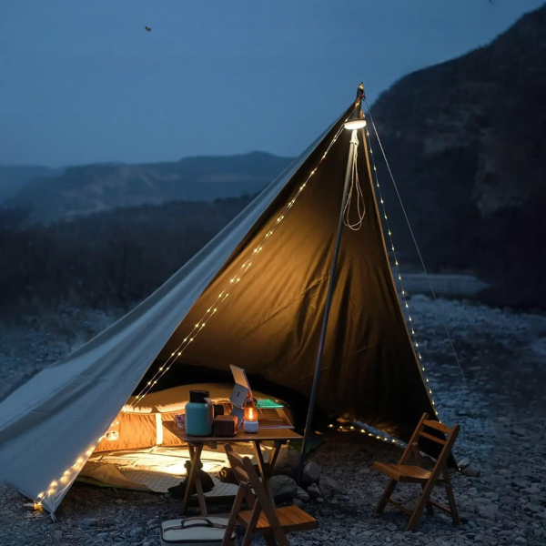 WanderBeam – Rechargeable waterproof LED string light with touch control for outdoor & Indoor use