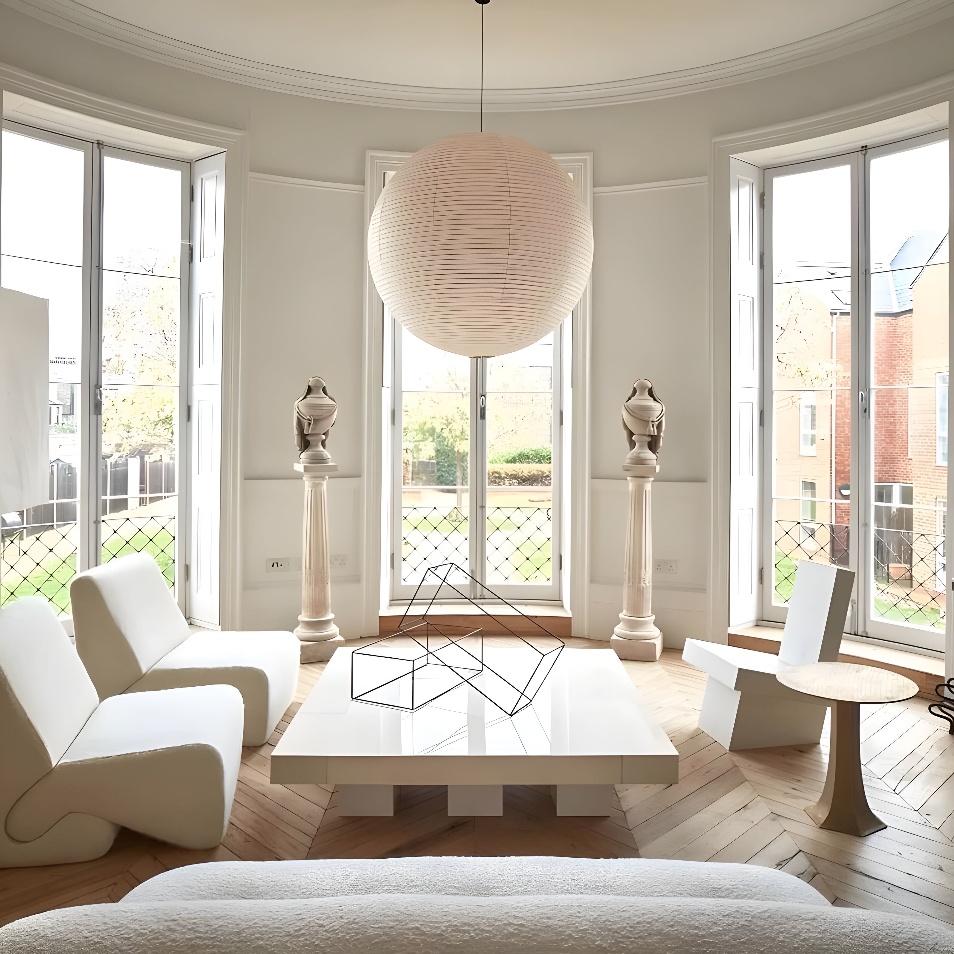 LumiSphere – Spherical Pendant Light Soft Minimal Ceiling Lamp