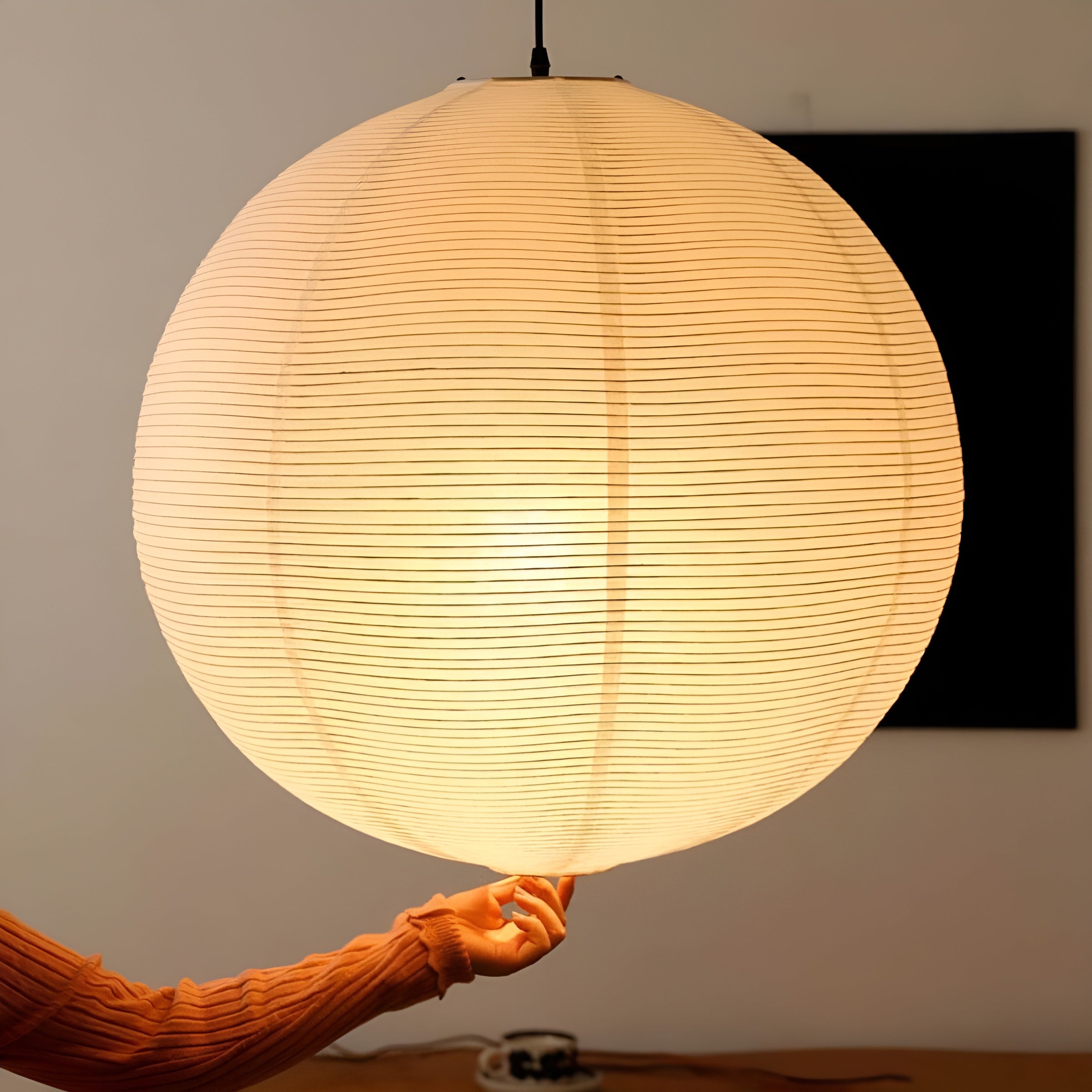 LumiSphere – Spherical Pendant Light Soft Minimal Ceiling Lamp