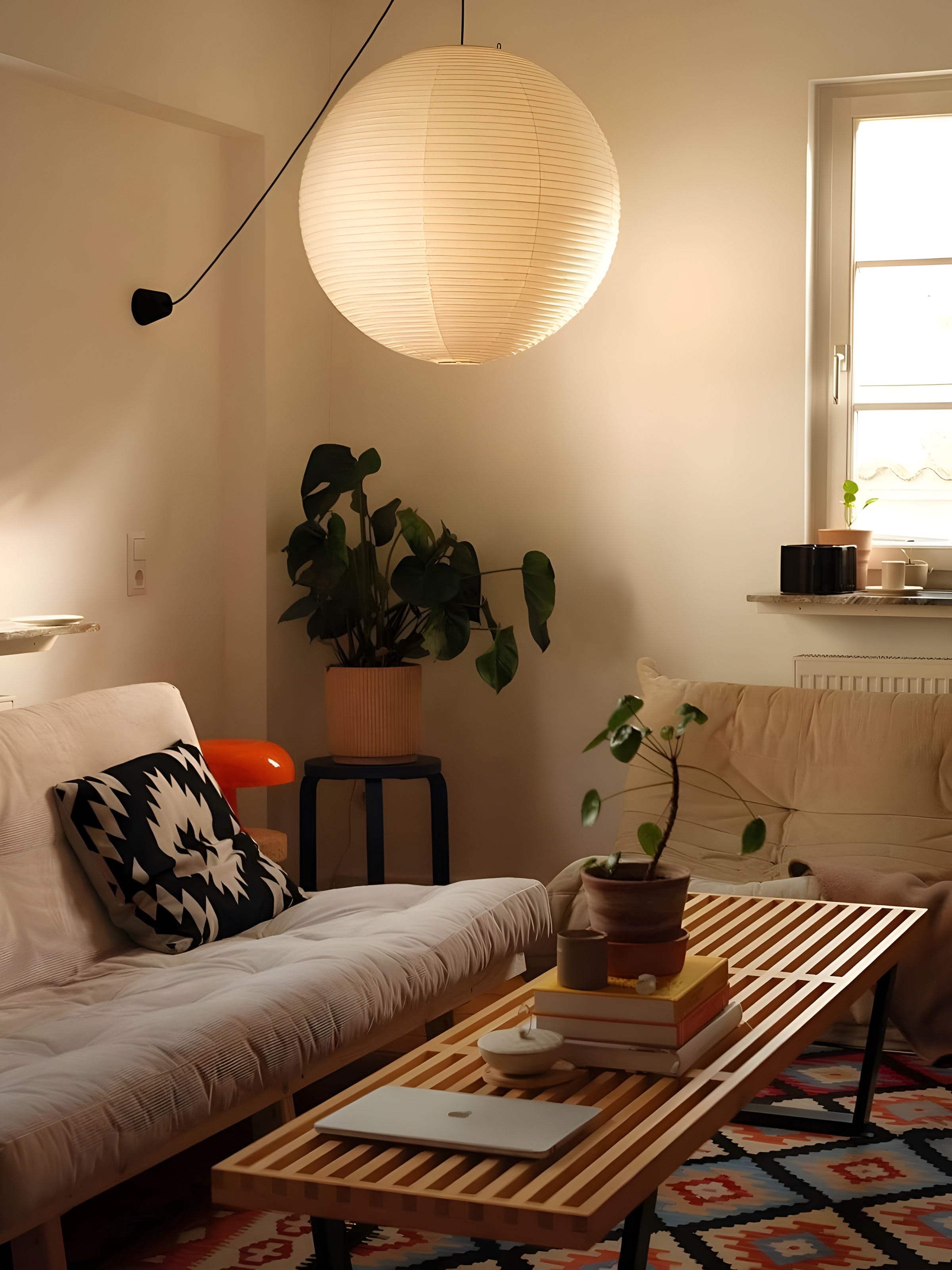 LumiSphere – Spherical Pendant Light Soft Minimal Ceiling Lamp