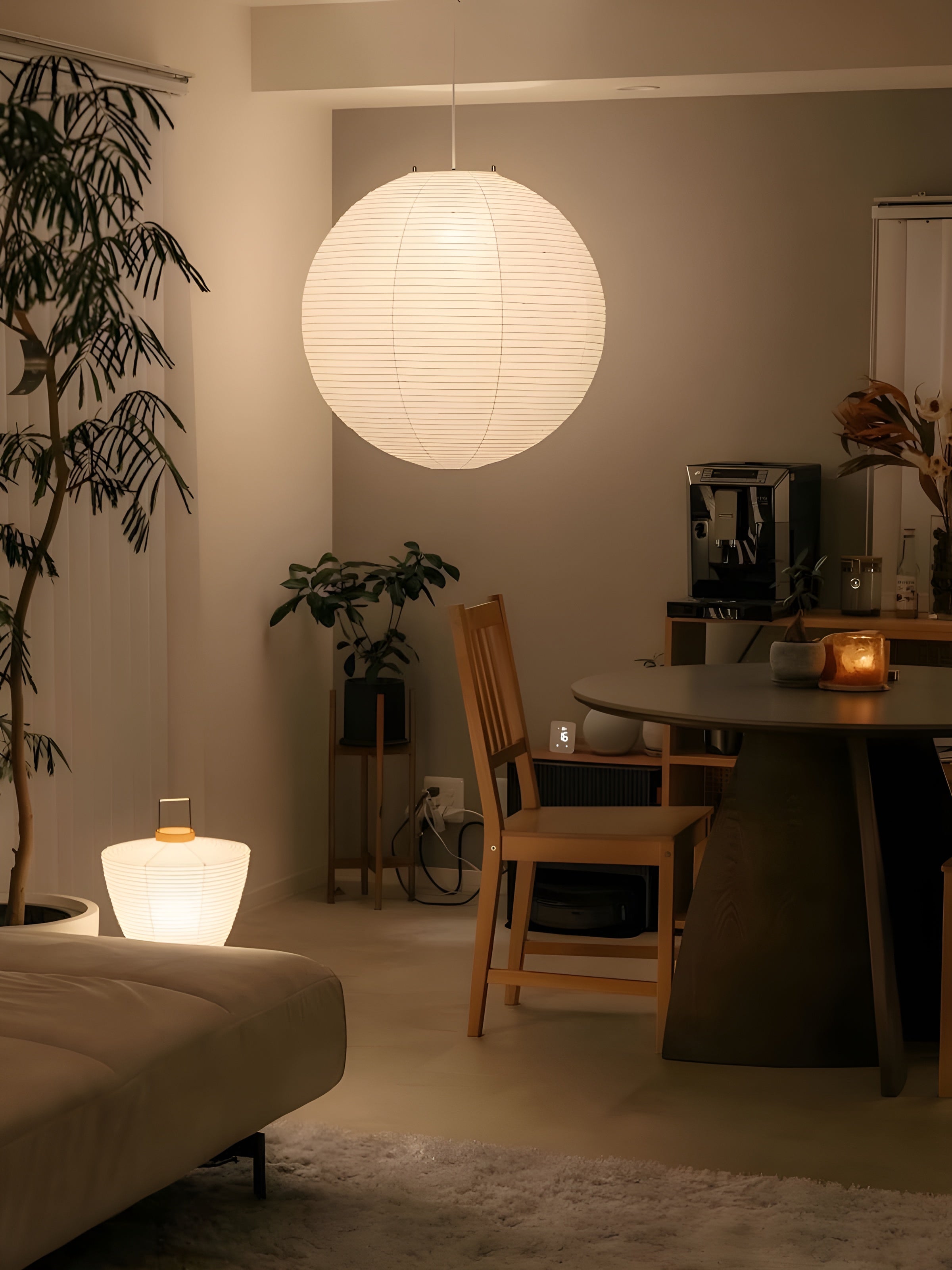 LumiSphere – Spherical Pendant Light Soft Minimal Ceiling Lamp