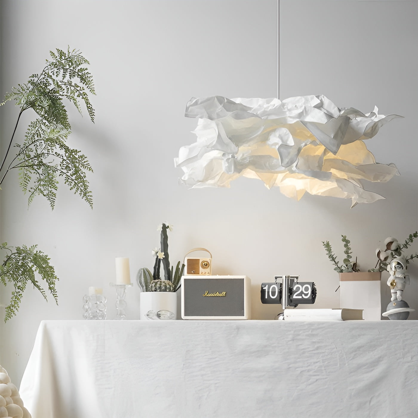 Cloudéa – Nordic Paper Cloud Pendant Light with Tri-Color LED Glow