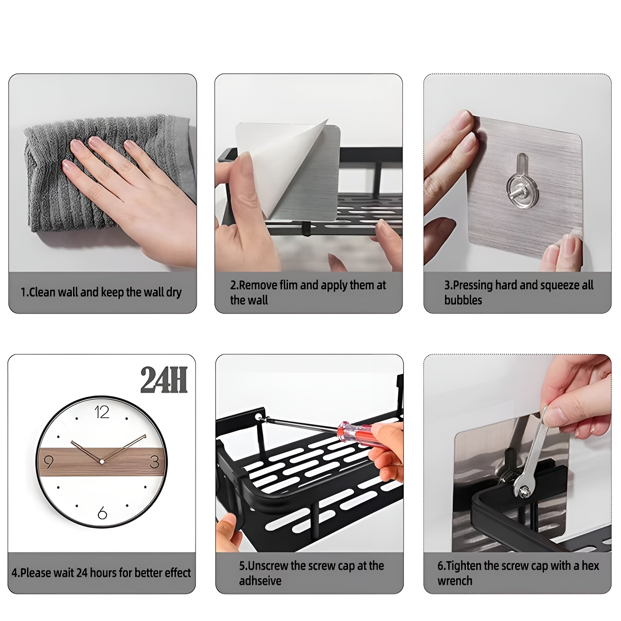 AeroLuxe - Aluma Curve Shower Caddy Rustproof No-Drill Organizer