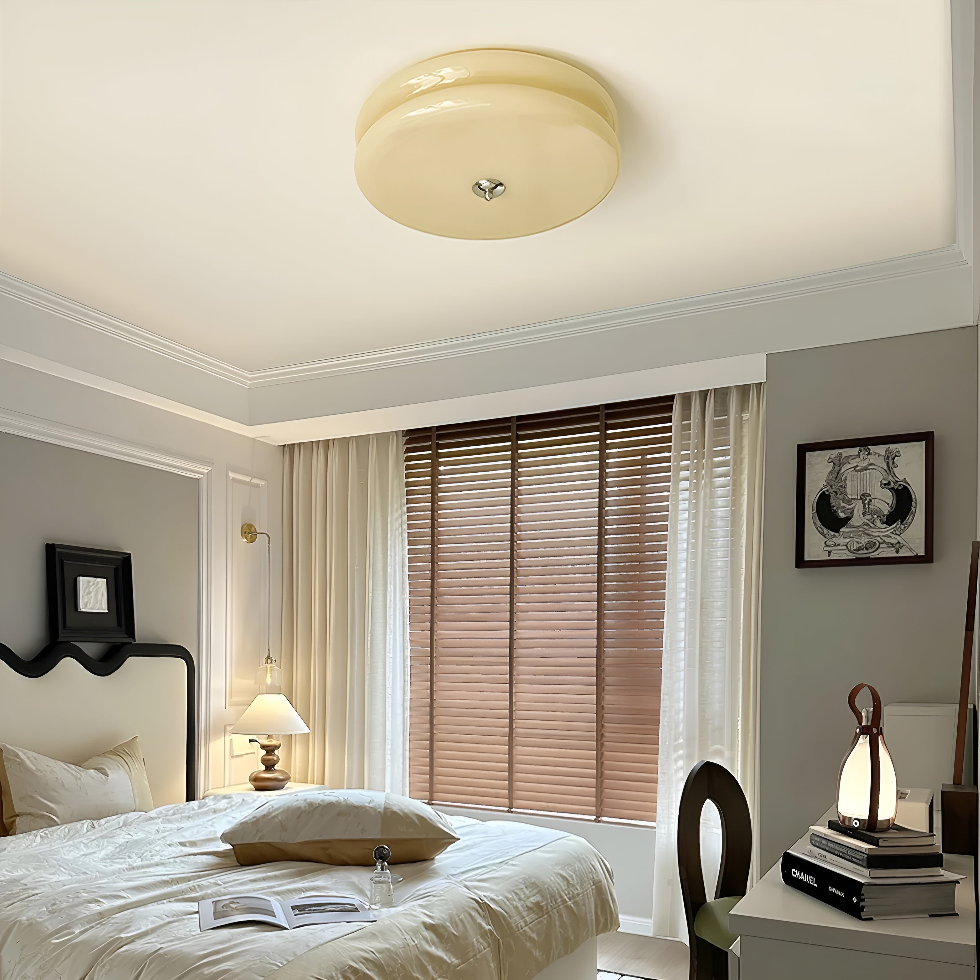 Decolume – Art Deco Vintage Ceiling Light with Elegant LED Flush Mount