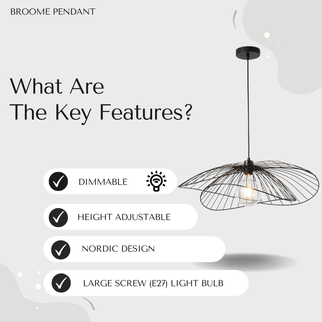 BroomeGlow – Nordic Pendant Light with Sculptural Elegance