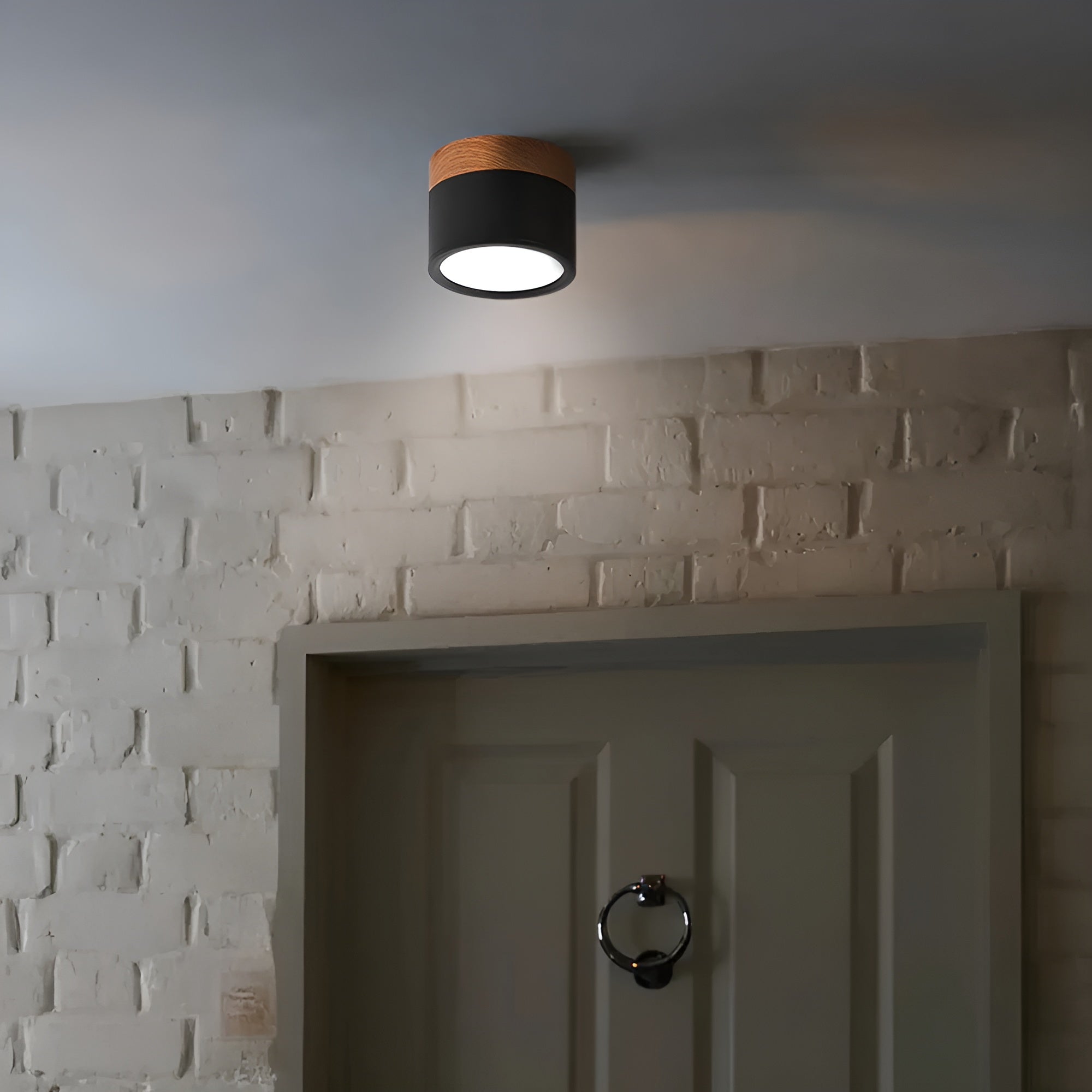 LumiCyl – Cylinder Flush Ceiling Light with Modern Minimalist LED Space-Saving Lighting