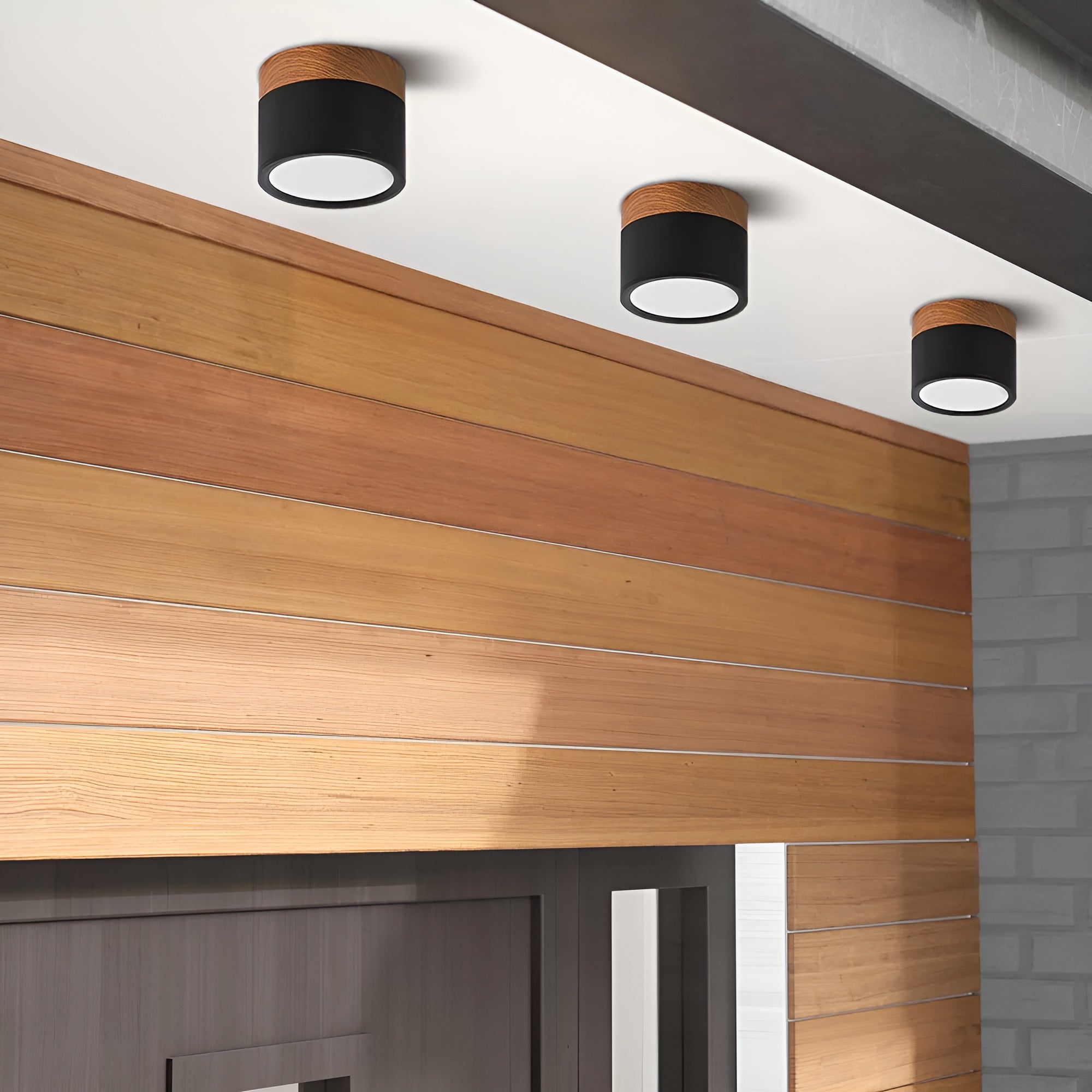 LumiCyl – Cylinder Flush Ceiling Light with Modern Minimalist LED Space-Saving Lighting