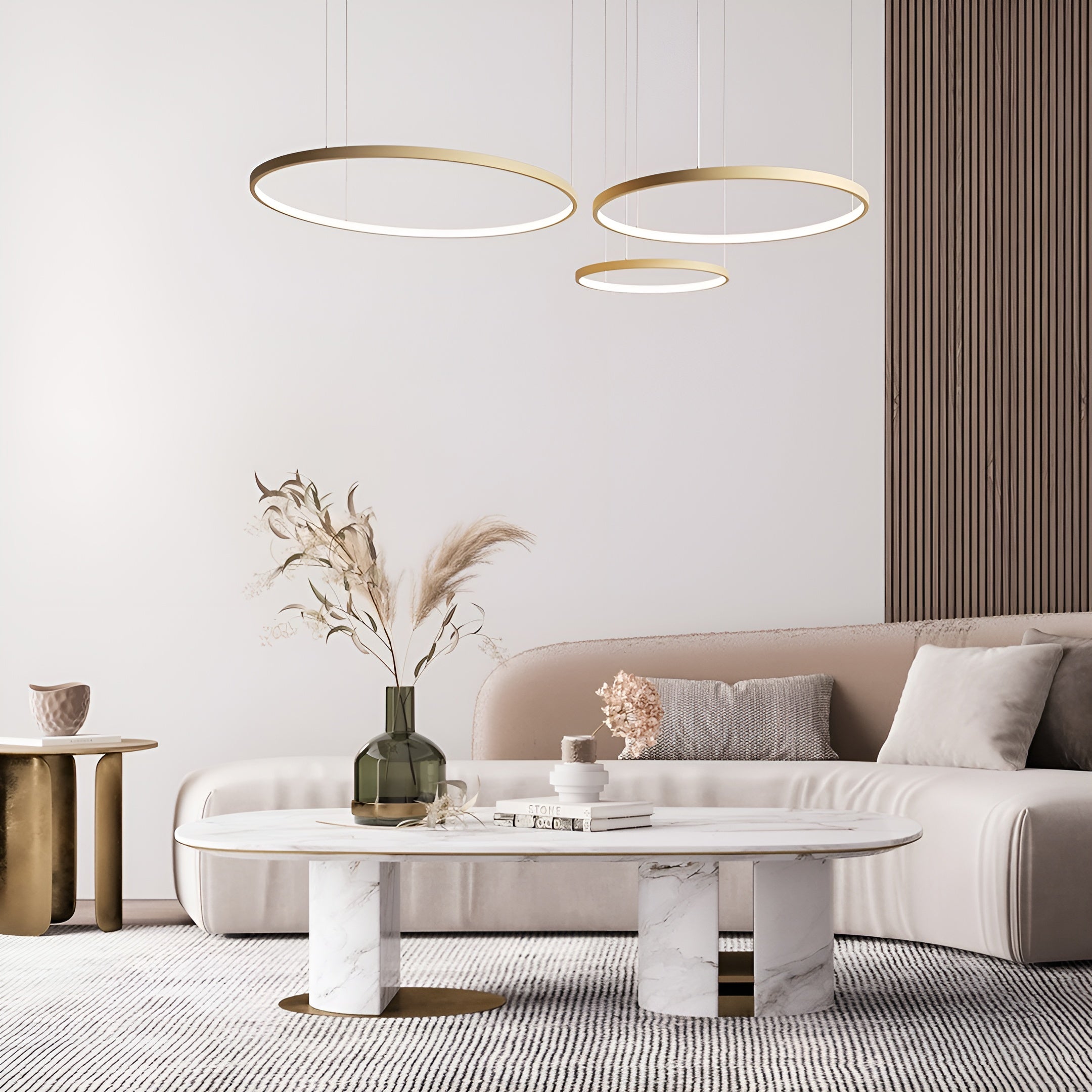 HaloForma – Modern LED Ring Pendant Light with Adjustable Dimming