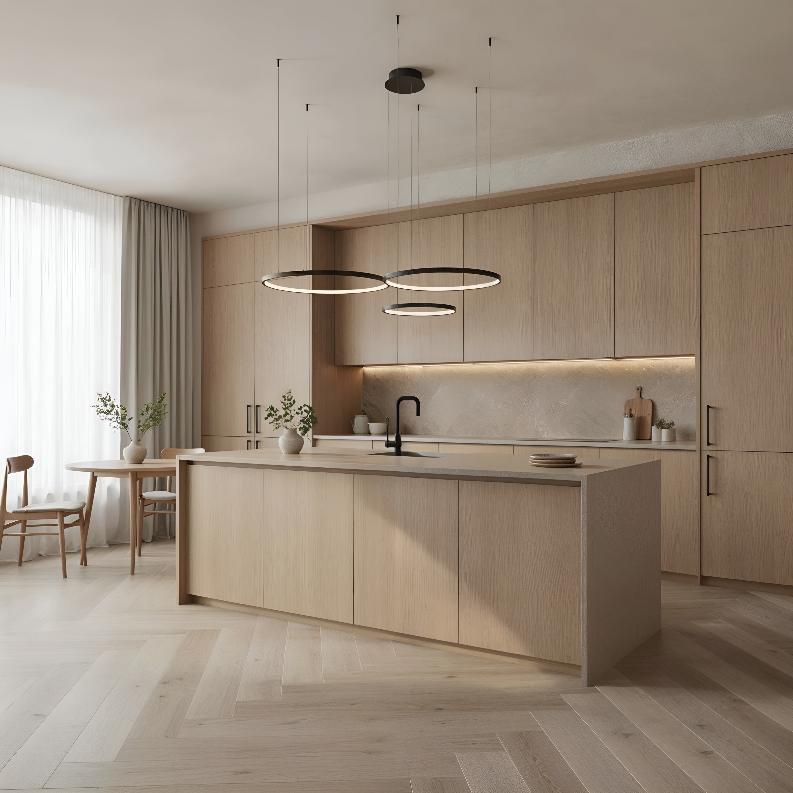 HaloForma – Modern LED Ring Pendant Light with Adjustable Dimming