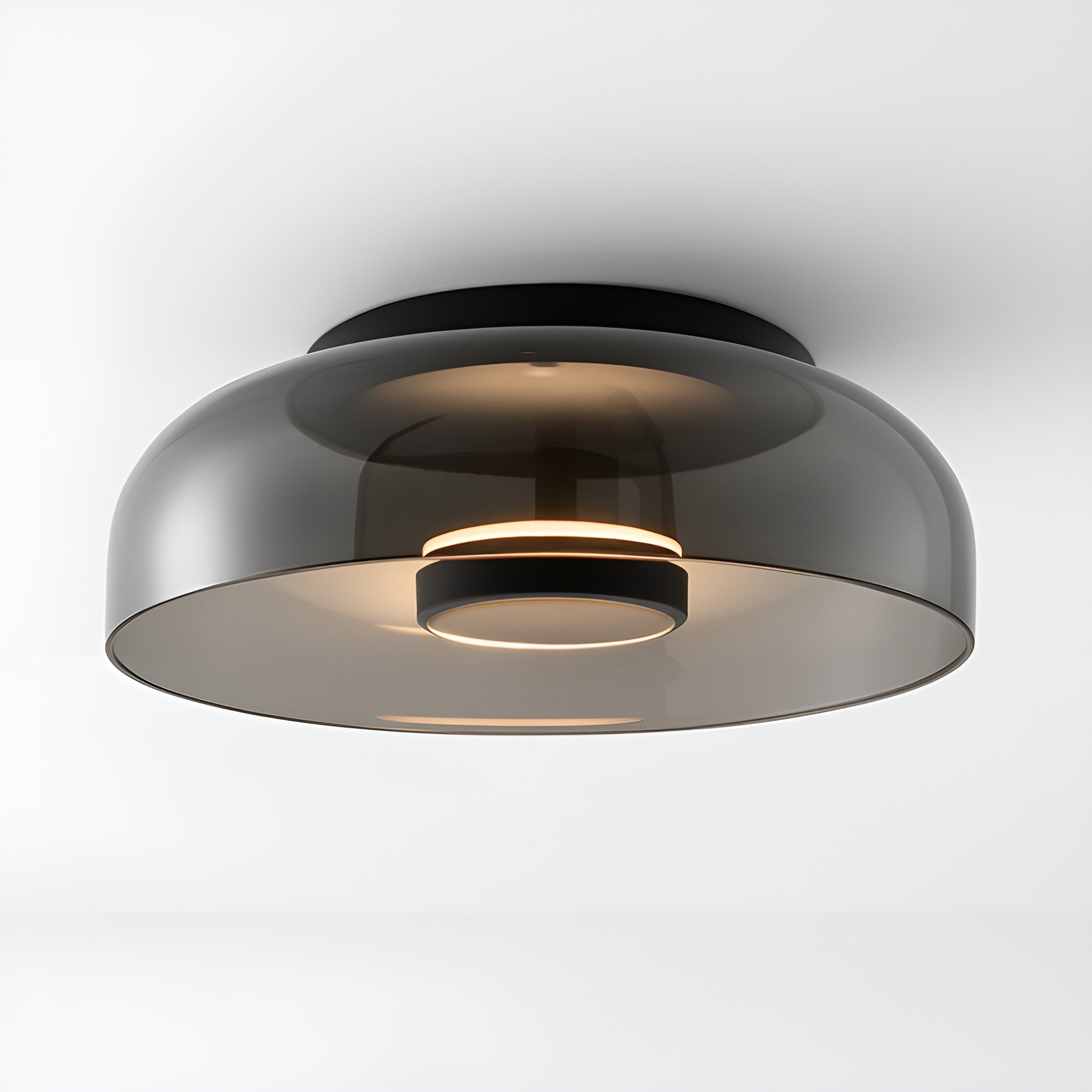 LumiBowl – Modern Glass LED Ceiling Light a Soft Glow Flush Mount Lamp
