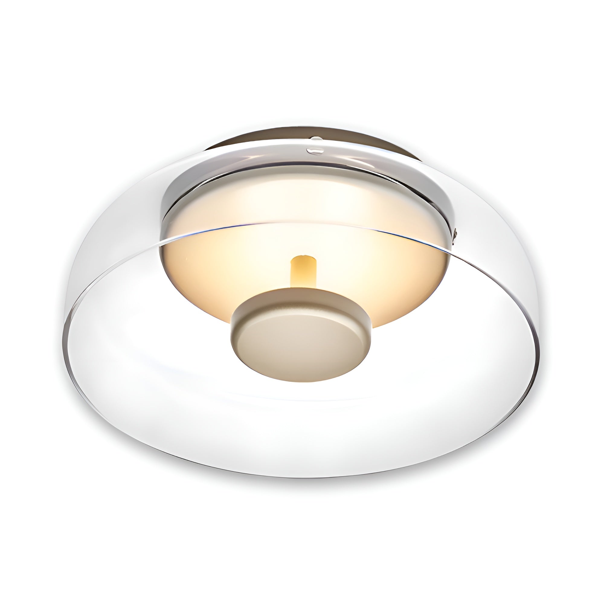 LumiBowl – Modern Glass LED Ceiling Light a Soft Glow Flush Mount Lamp