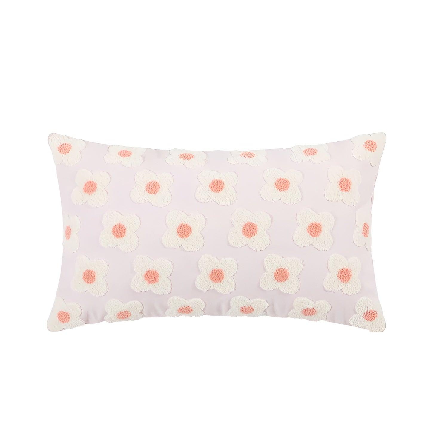 Blossiva – Daisy Embroidered Pillow Cover in Cotton for Cozy Home Styling