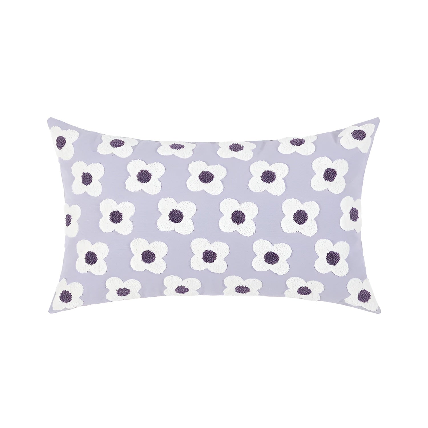 Blossiva – Daisy Embroidered Pillow Cover in Cotton for Cozy Home Styling