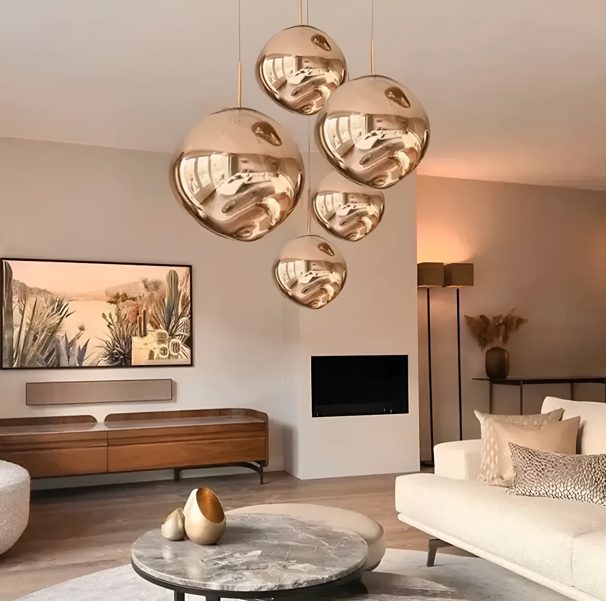 LumiMarble – Macaron Deco Pendant Light a Modern Reflective Home Lighting
