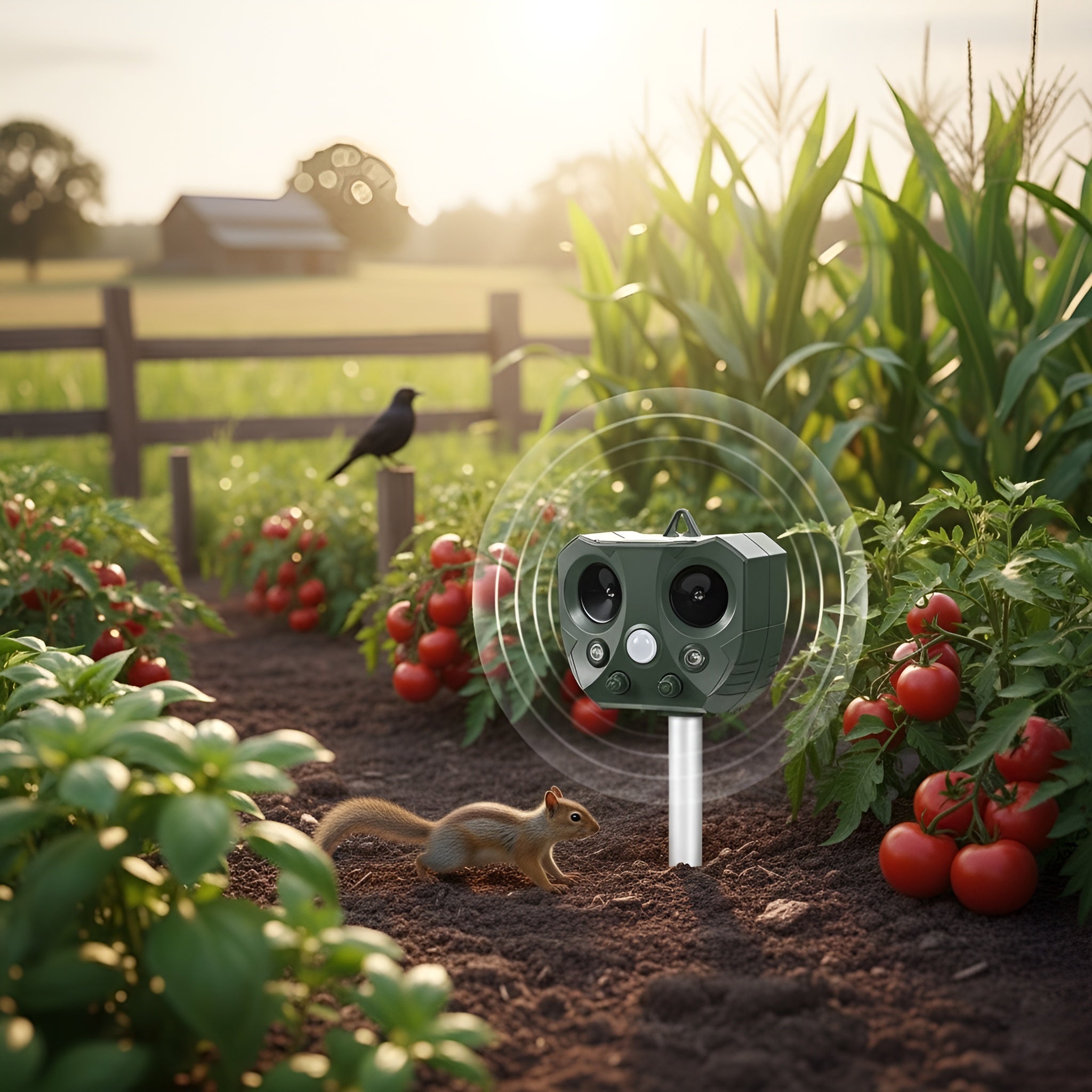 Sonicra – Ultrasonic Bird & Pest Defender for Outdoor Garden Protection