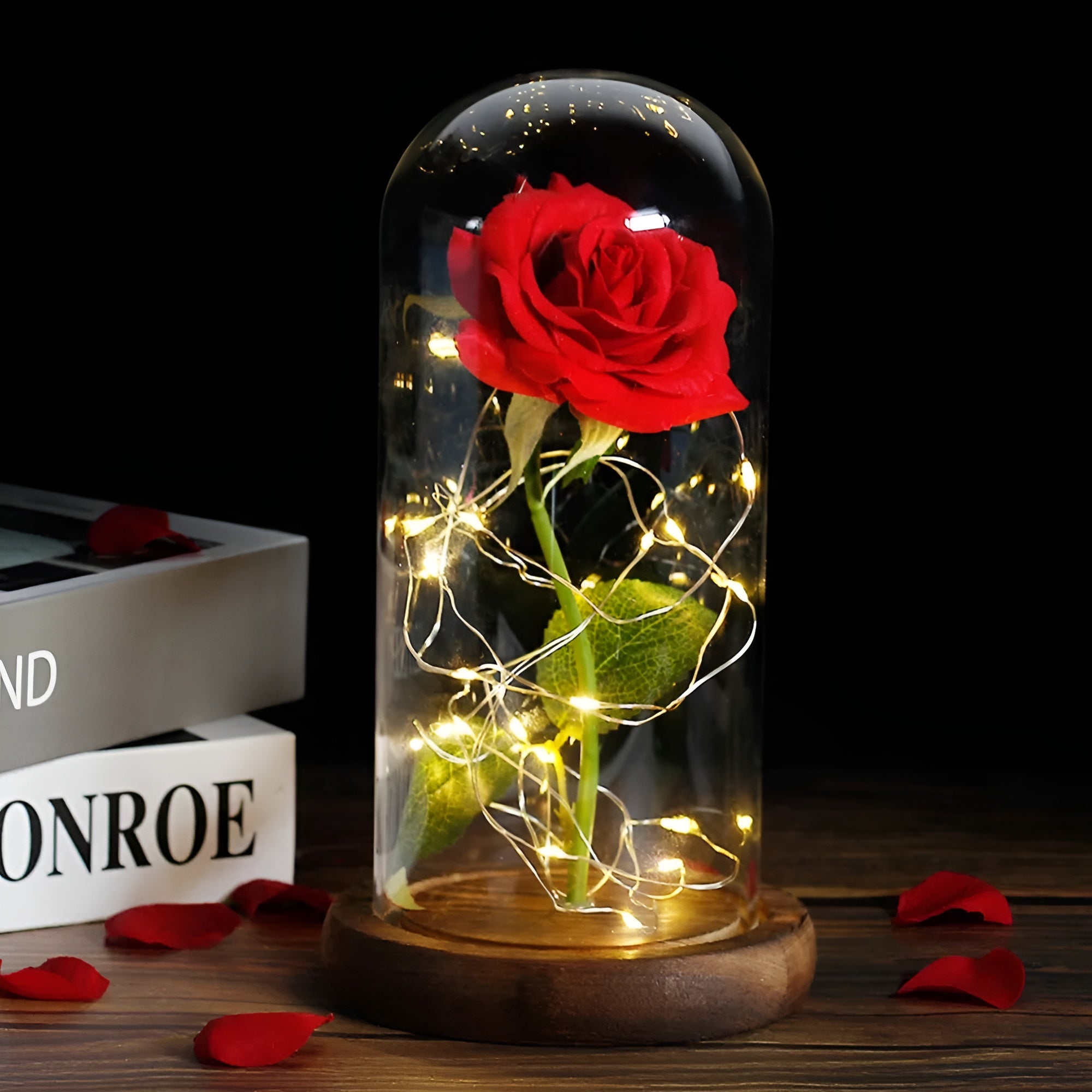 RoseGloria – Eternal LED Rose in Glass Dome Romantic Gift Decor