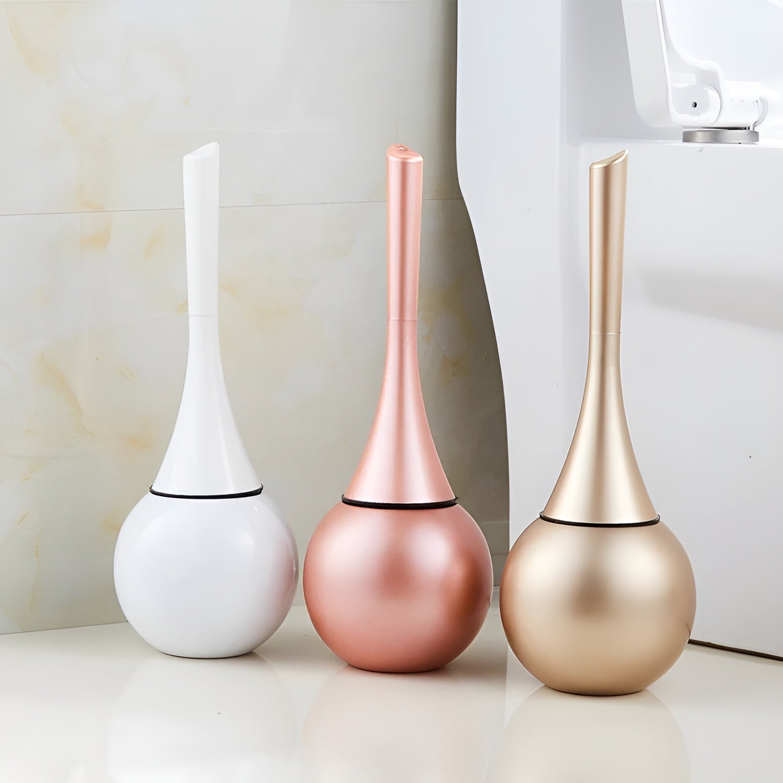 LustraClean – Toilet Brush Hygienic Modern Splash Resistant Bathroom Tool
