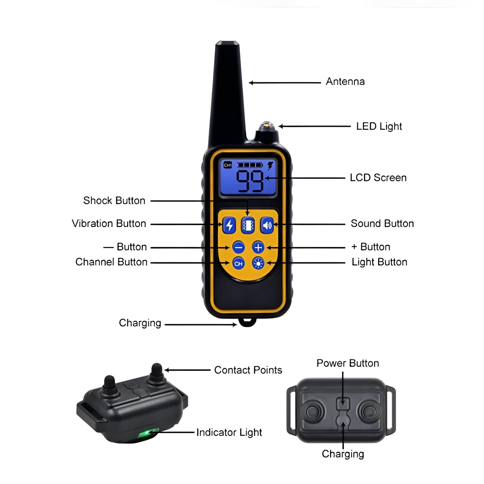PawSync – Electric Dog Training E-Collar with Remote Control