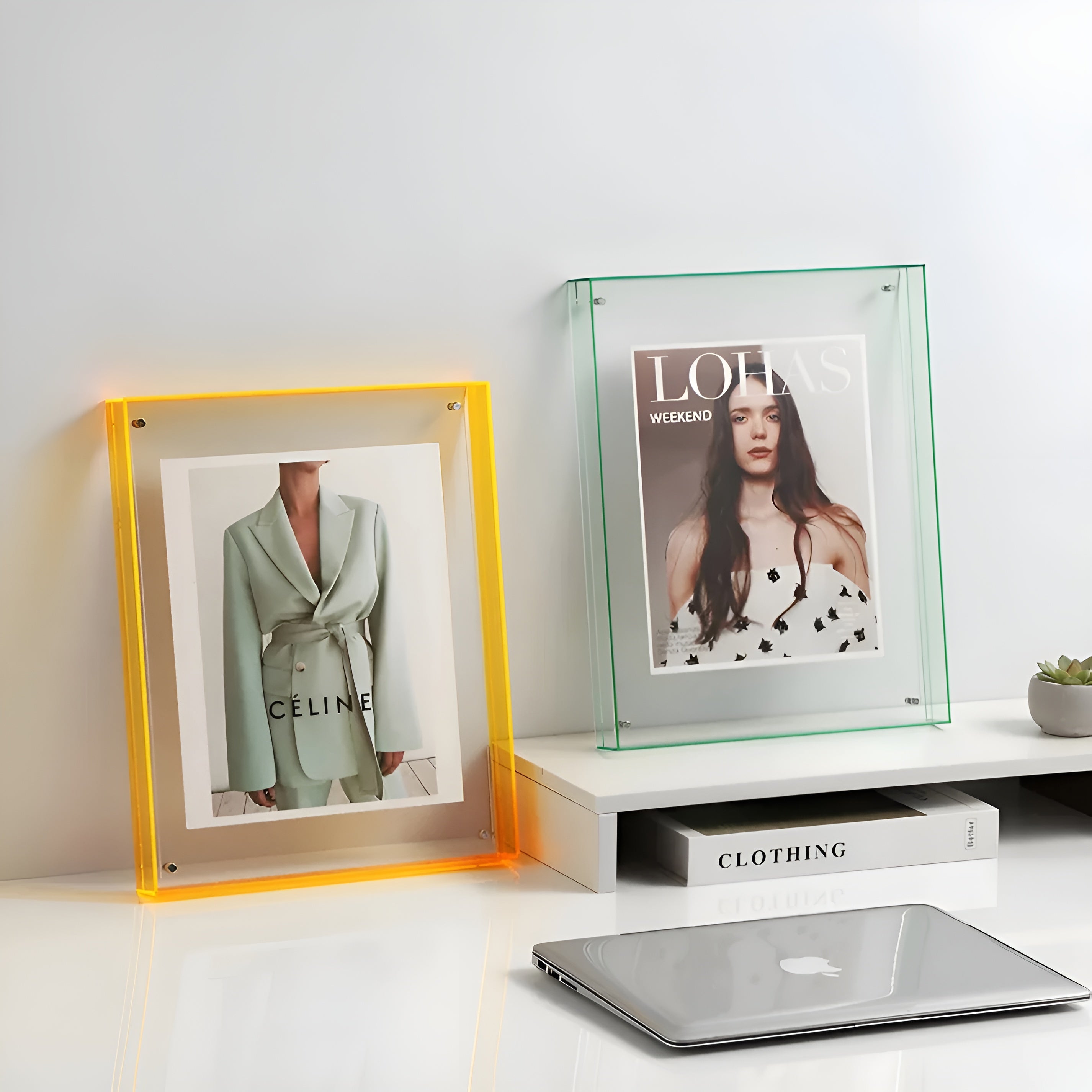 LumiClear – Modern Acrylic Photo Frame for Wall or Desk Display Minimalist Design