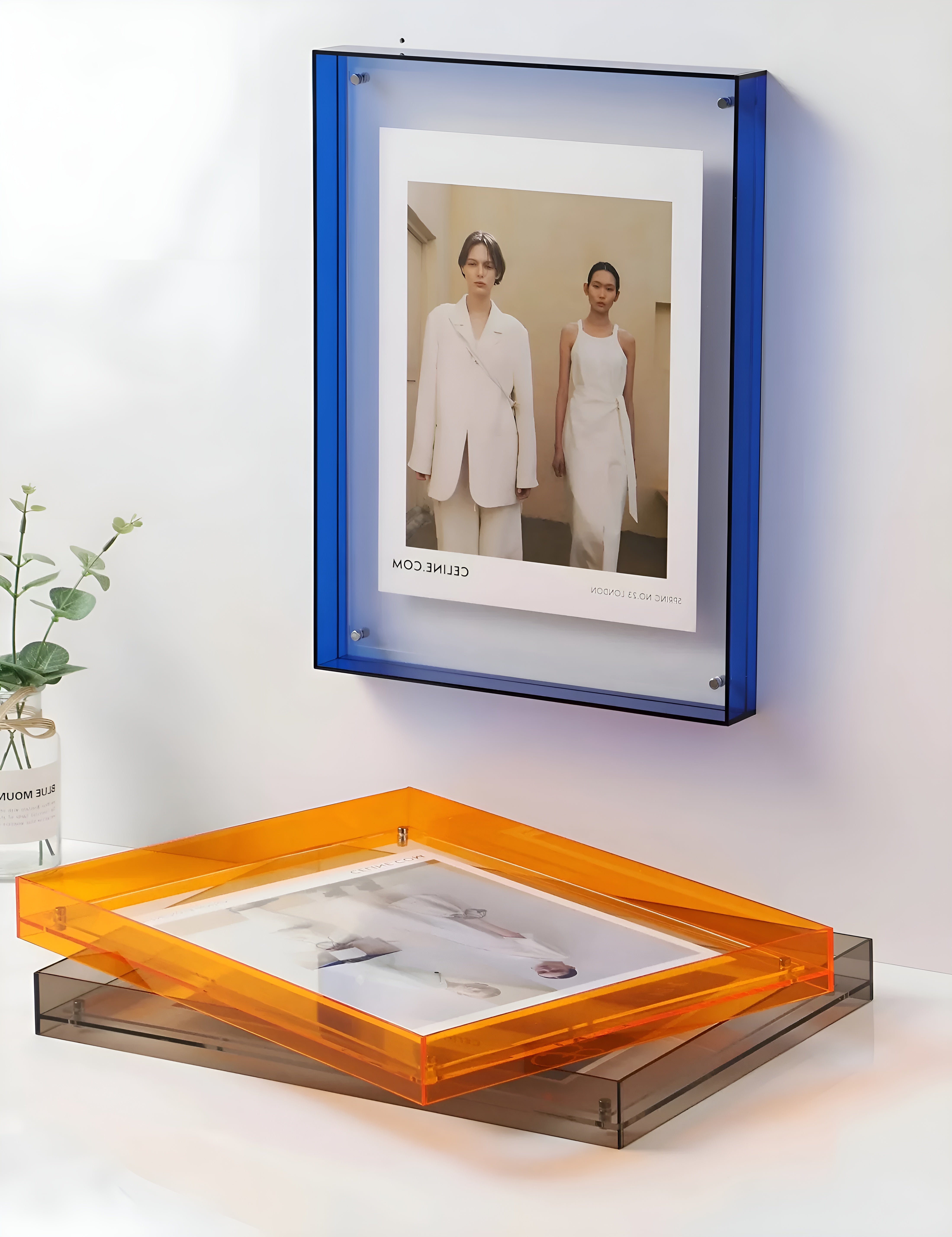 LumiClear – Modern Acrylic Photo Frame for Wall or Desk Display Minimalist Design