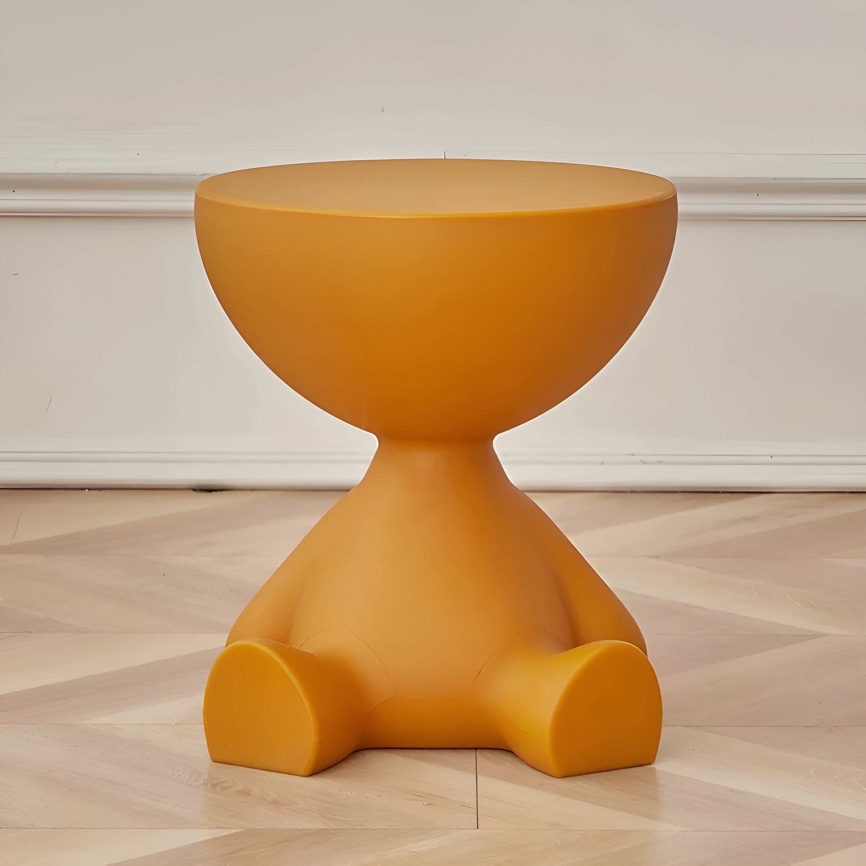 Lunaro – Minimalist Round Coffee Table Modern Small Side Table for Living Room or Bedroom